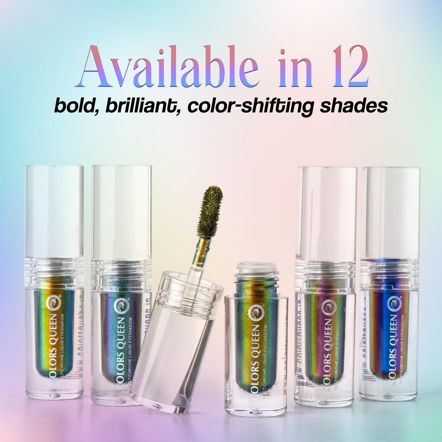 Colors Queen Multichrome Liquid Eyeshadow | Long Wearing & Highly Pigmented Eyeshadow with Metallic Finish | Transfer Proof & Smudge Proof Liquid Eye Shadow for Eye Makeup (10 - Diamond Dust)