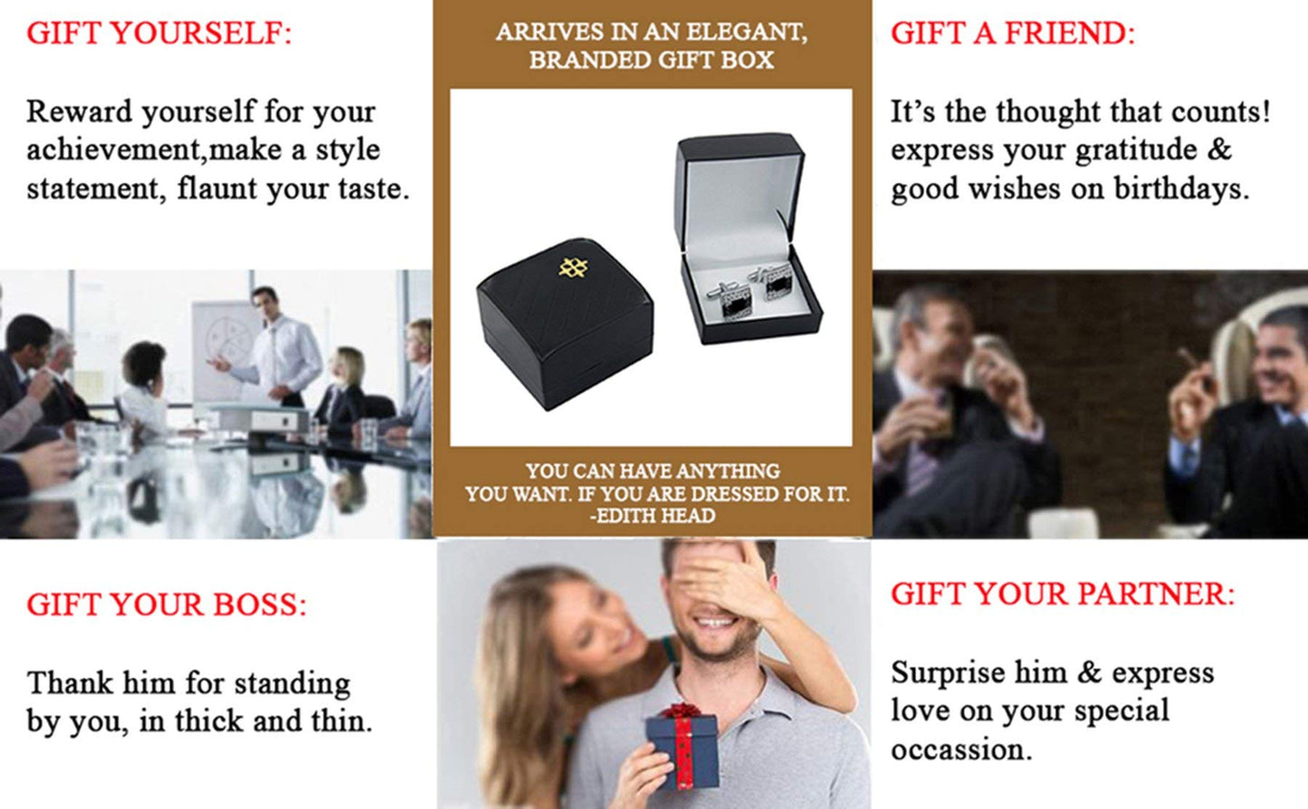 Zivom® Sand Timer Hour Glass Vintage Pink Silver Brass Office Formal Shirt Blazer Cufflinks Pair Men Gift Box