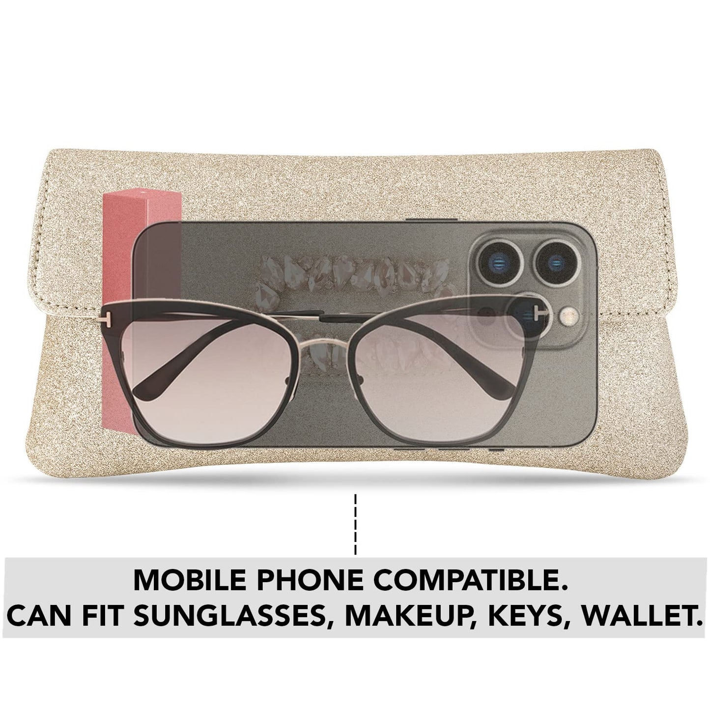 Peora Rose Gold Clutch Purses for Women Wedding Handmade Evening Handbags Party Bridal Clutch (C89C)