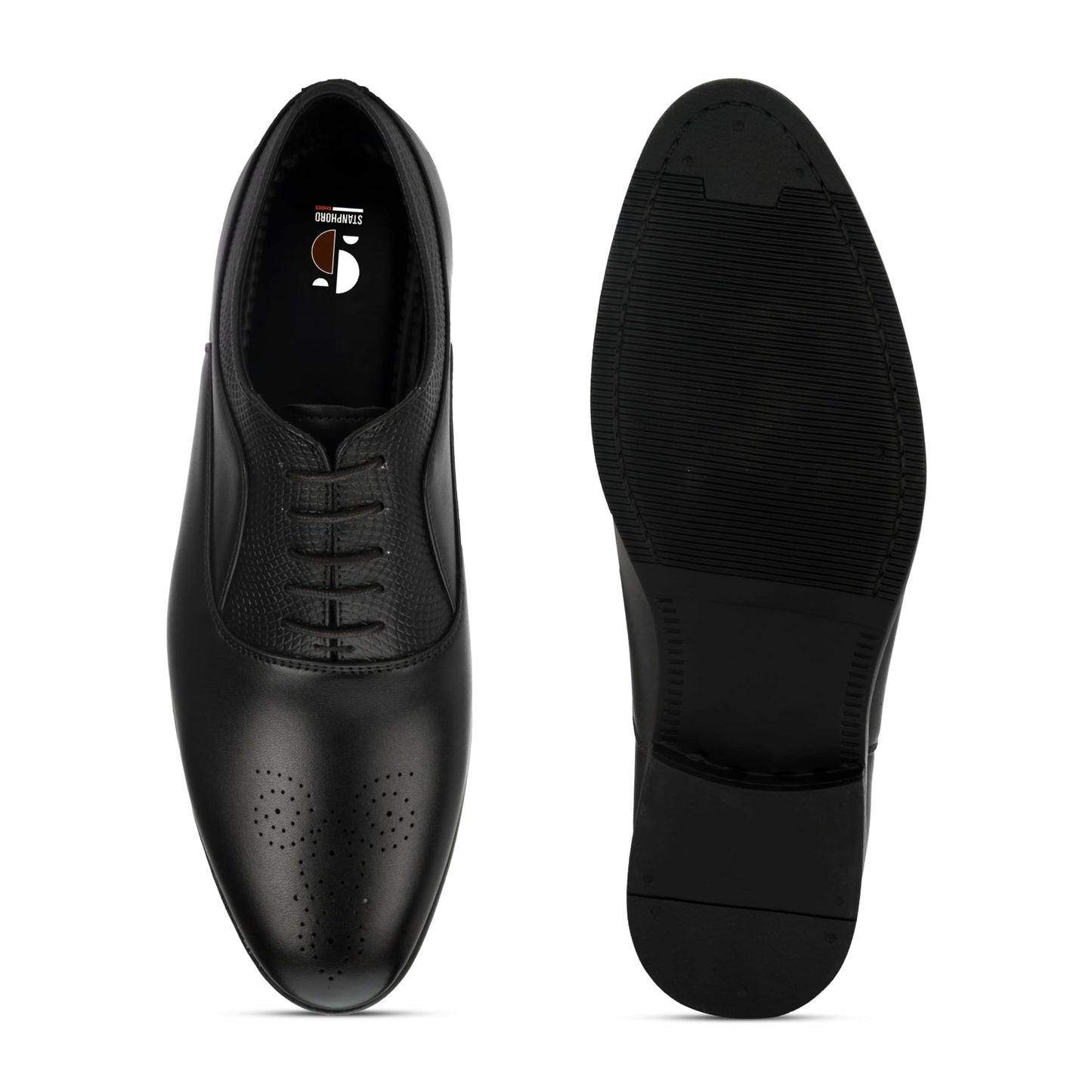 STANPHORD Men's Harmony Black Formal Shoes_11 UK (TPAJ 5006)