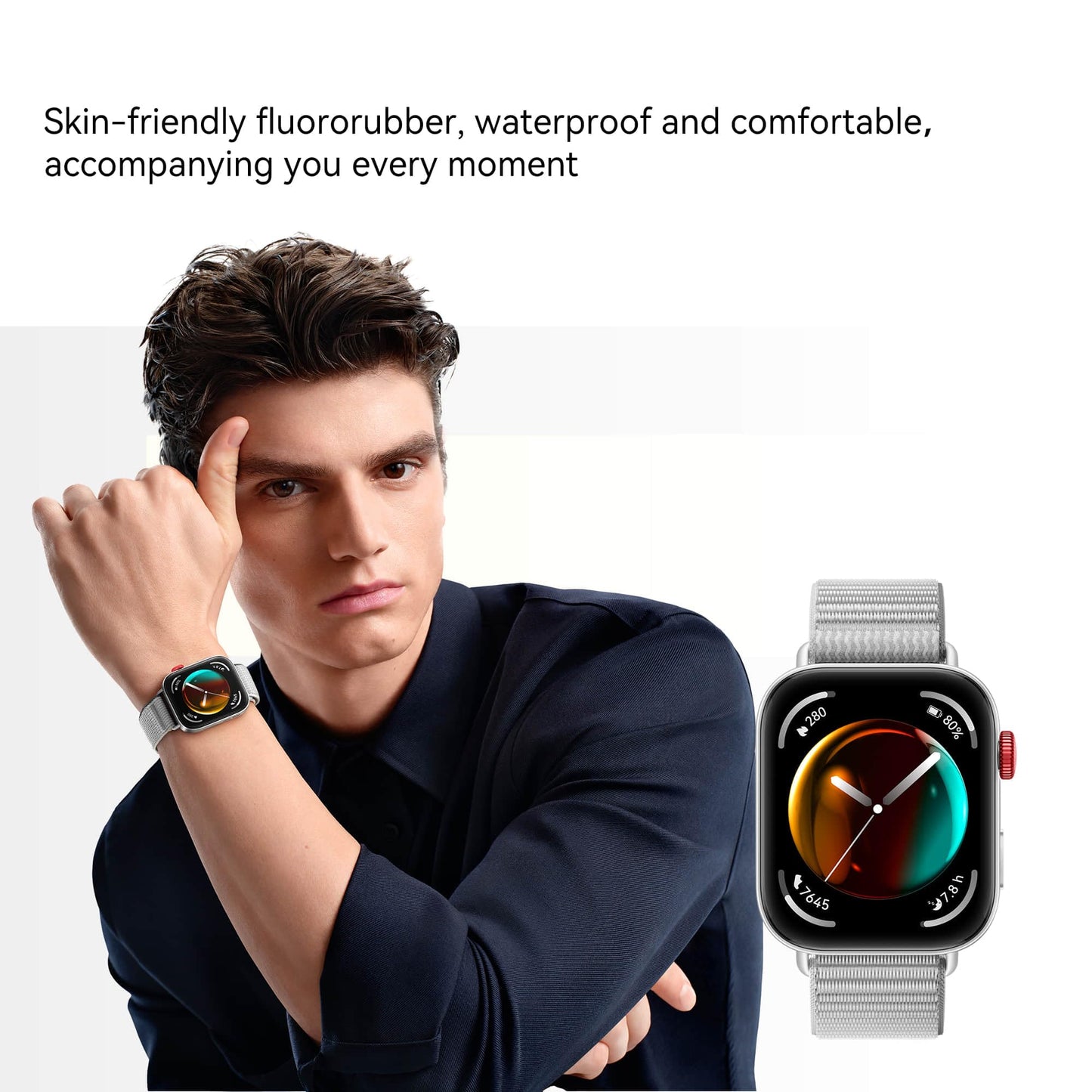 Huawei Watch FIT 3, 1.82" AMOLED Display, Ultra-Slim Design, All-Round Fitness Management, Comprehensive Health Management, Durable Battery Life, Compatible with iOS & Android, (Space Grey)