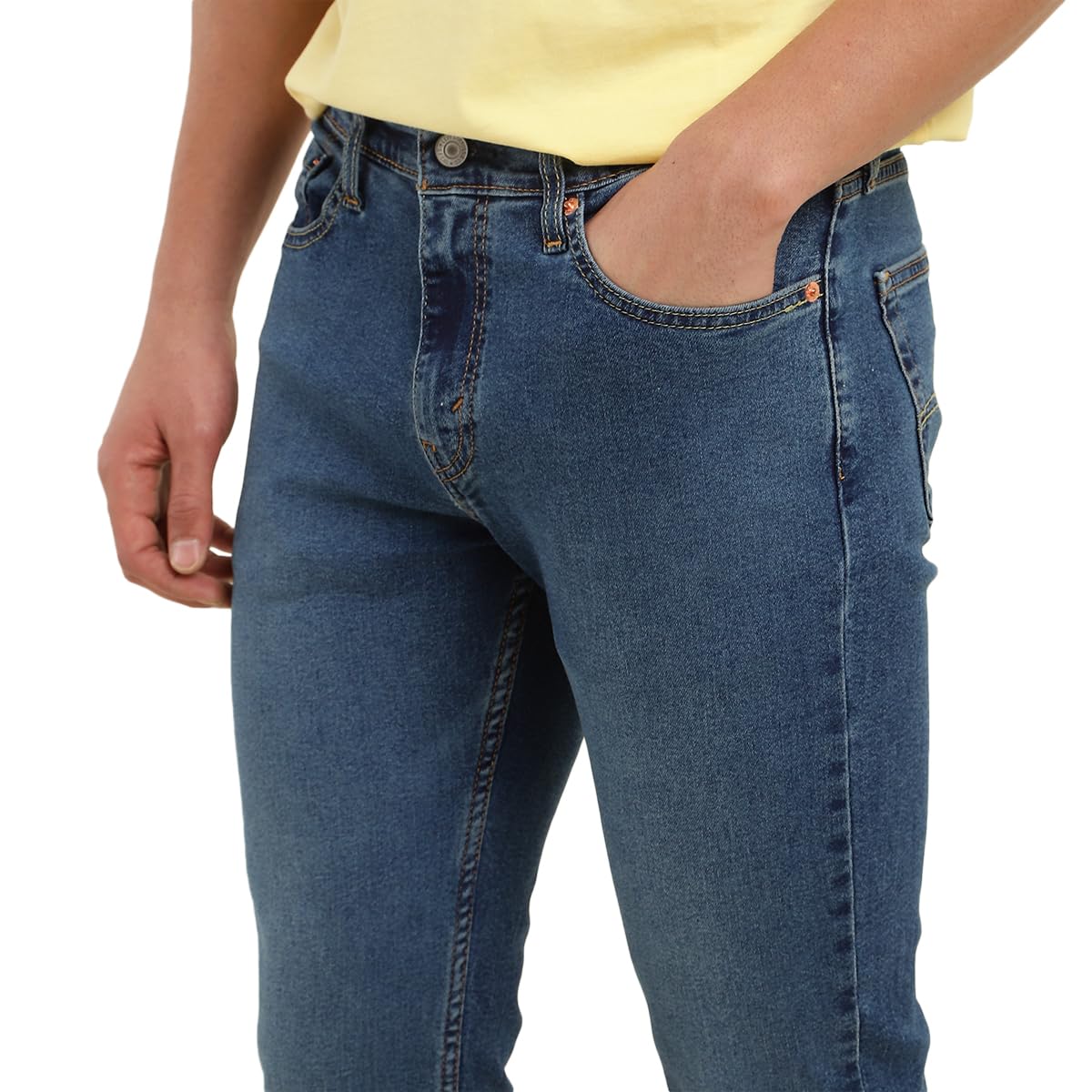 Levi's Men's 511 Slim Fit Mid Rise Jeans Mid Indigo|Size: 34