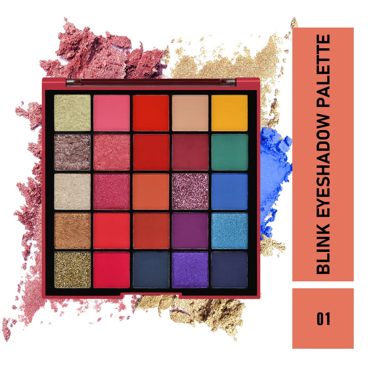 MATT LOOK 25 Colors Blink Eyeshadow Palette|Highly Pigmented|Blendable| |Matte & Shimmery Palette|Long Lasting|Creative & Fashion Eye Make-Up- Mutlicolor-01(26 gm)