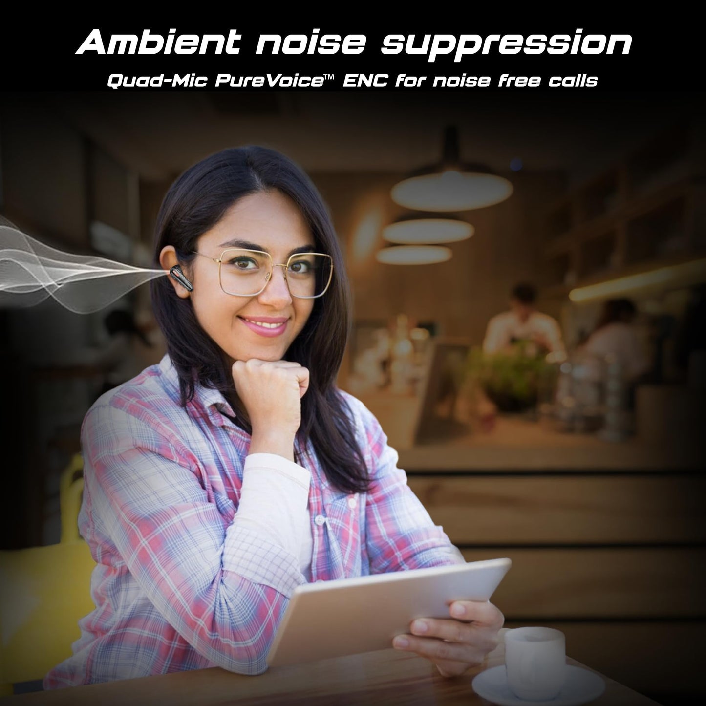 truke New Launch Crystal Bass True Wireless in Ear Earbuds with 13mm Drivers, 70H Playtime Fast Charge, Made in India, HiFi Sound TWS, 40ms Low Latency, 4Mics ENC, BT 5.4 (Matte Black)