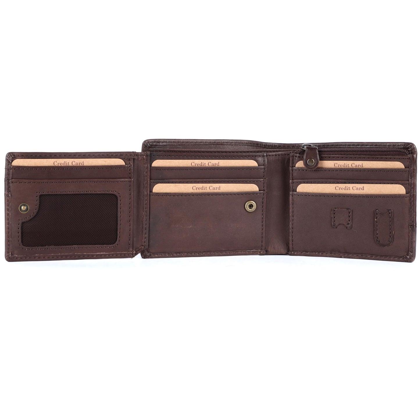 KOMPANERO Genuine Leather Wallet (C-13223-DARK Brown)