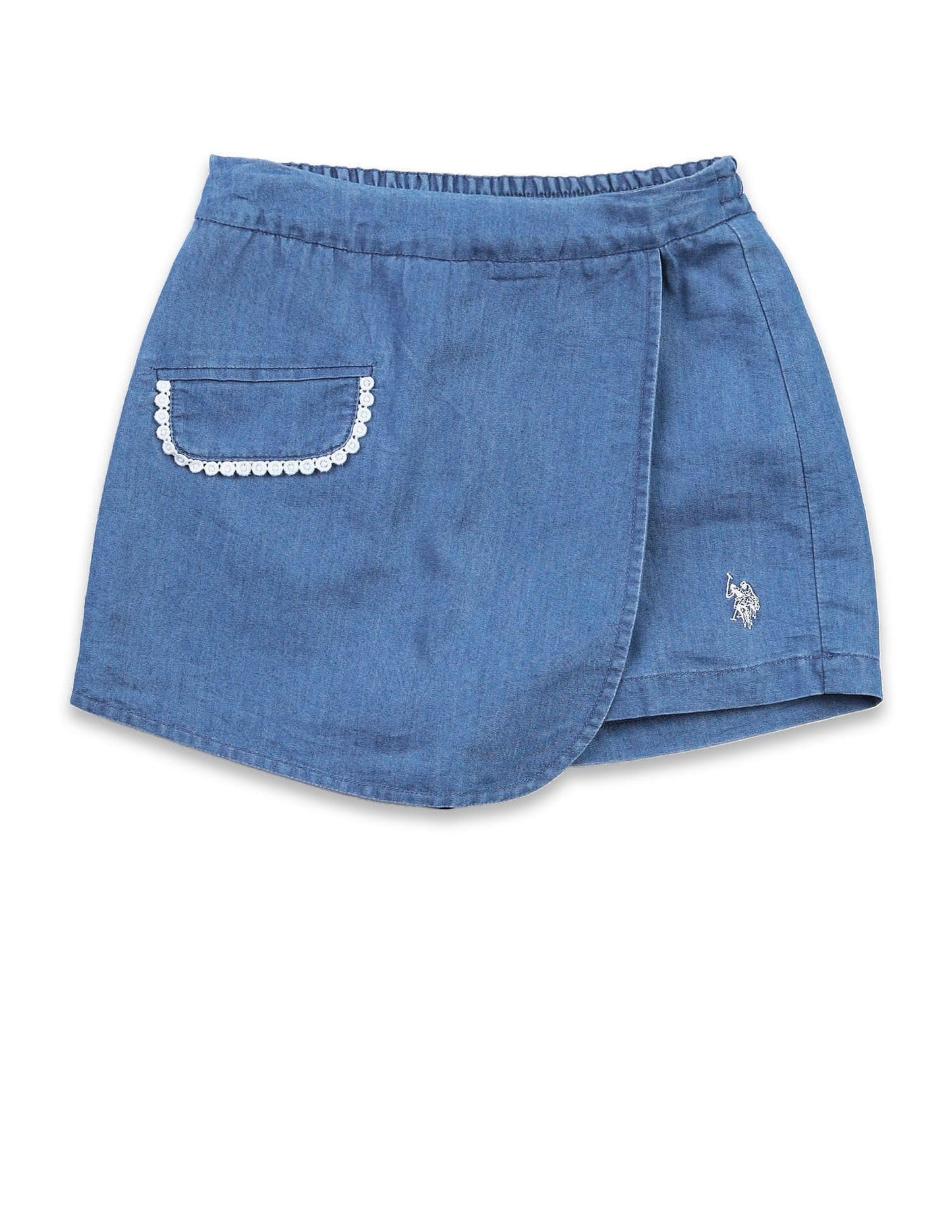 U.S. POLO ASSN. Cotton Western Skirt Blue