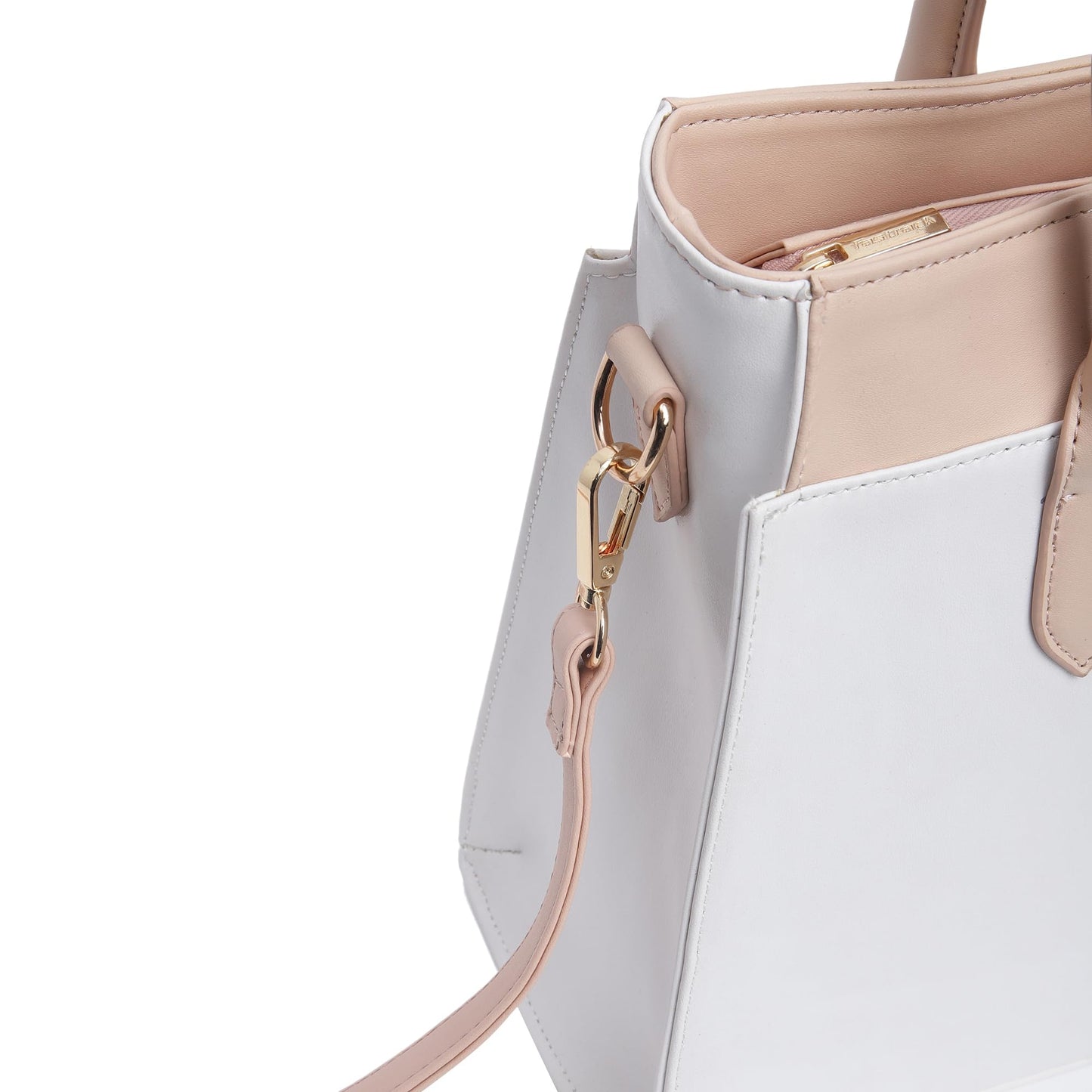 Fastrack Structured Satchel for Women | Stylish Everyday Satchel for Girls, Ladies, Women | Spacious Bag Made of Faux Leather (White)