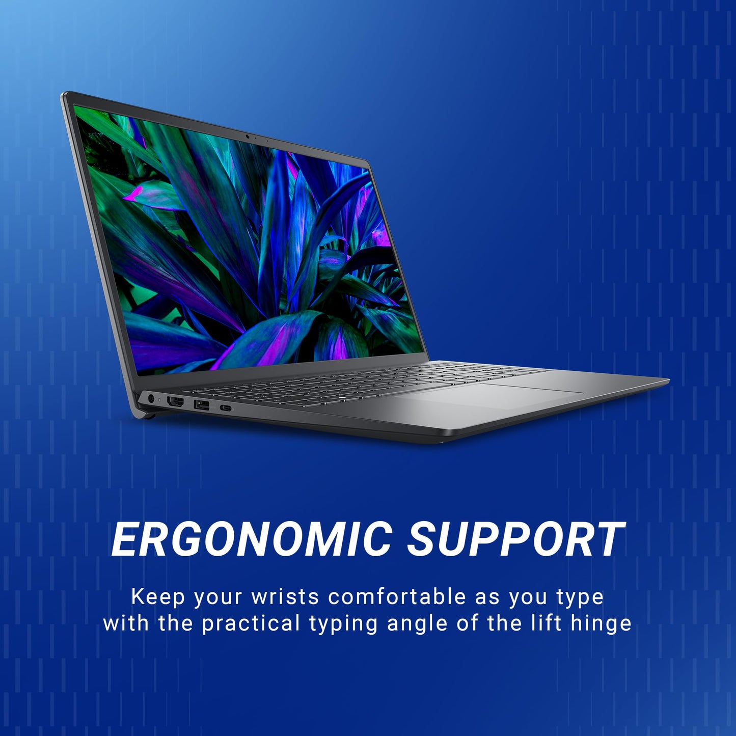 Dell 15 Laptop, 14th Gen Intel Core 3 100U Processor, 8GB DDR4, 512 SSD, Intel UHD Graphics, 15.6" NT FHD 120Hz IPS AG 250 nit Display, Win 11 + Office H&S 2024, Carbon Black, Thin & Light- 1.63Kg
