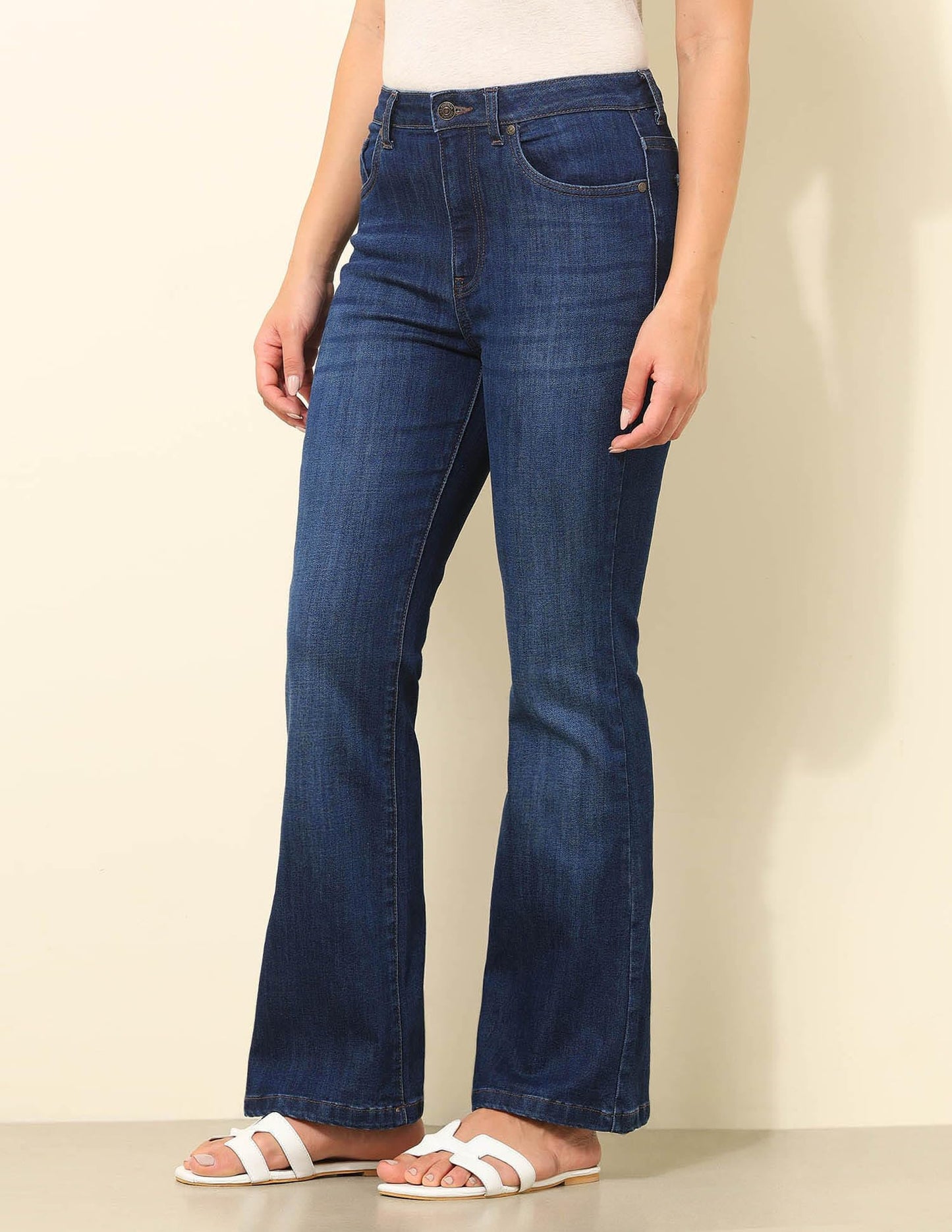 U.S. Polo ASSN. High Rise Bootcut Jeans (UWSS25JEN318_Blue_36)