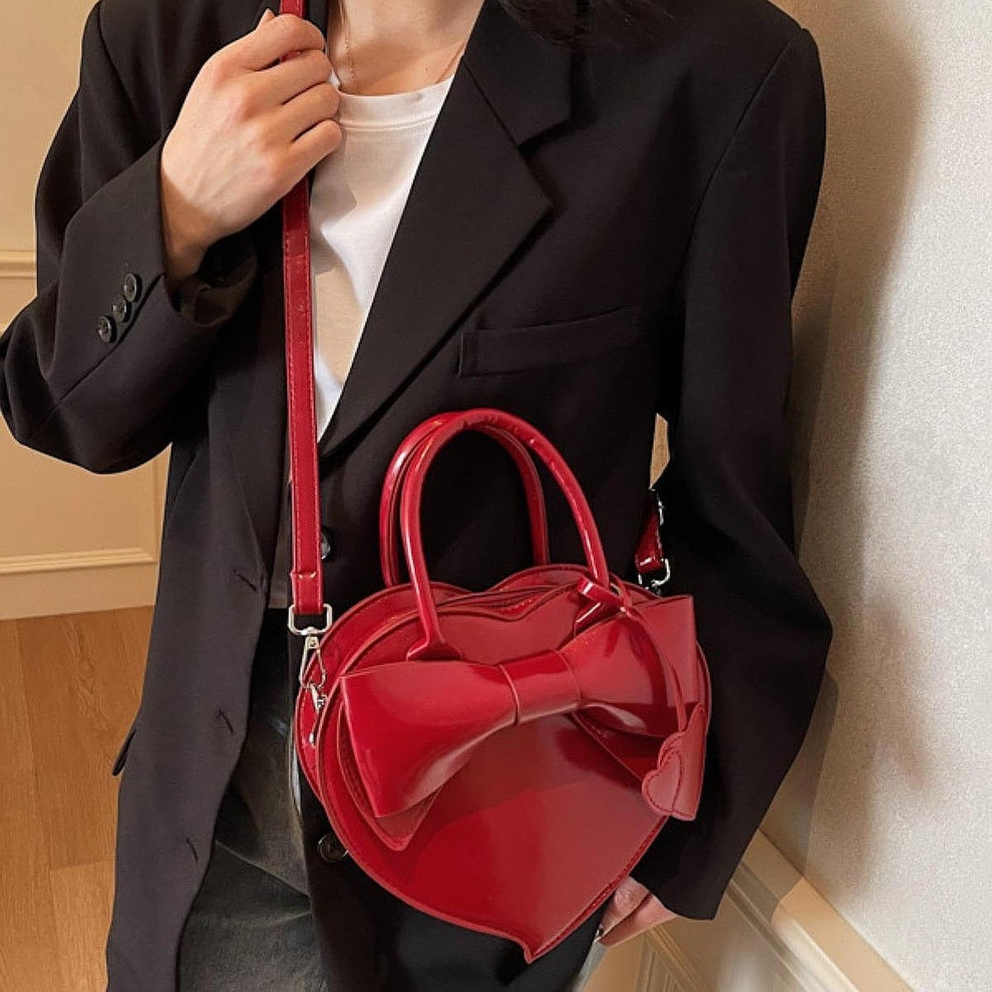 Enakshi® Women Handbag Clutch Decor Funny Heart Shaped Purse for Summer Dating Travel Red|Clothing, Shoes & Accessories | Womens Handbags & Bags