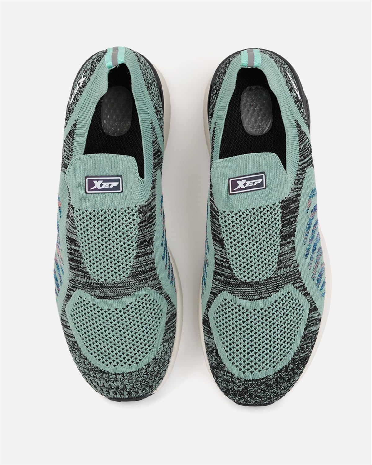 XTEP Comfort Series Lightweight with Airgel Insole for Superior Shock Absorption Running Shoes for Men, Green/Black