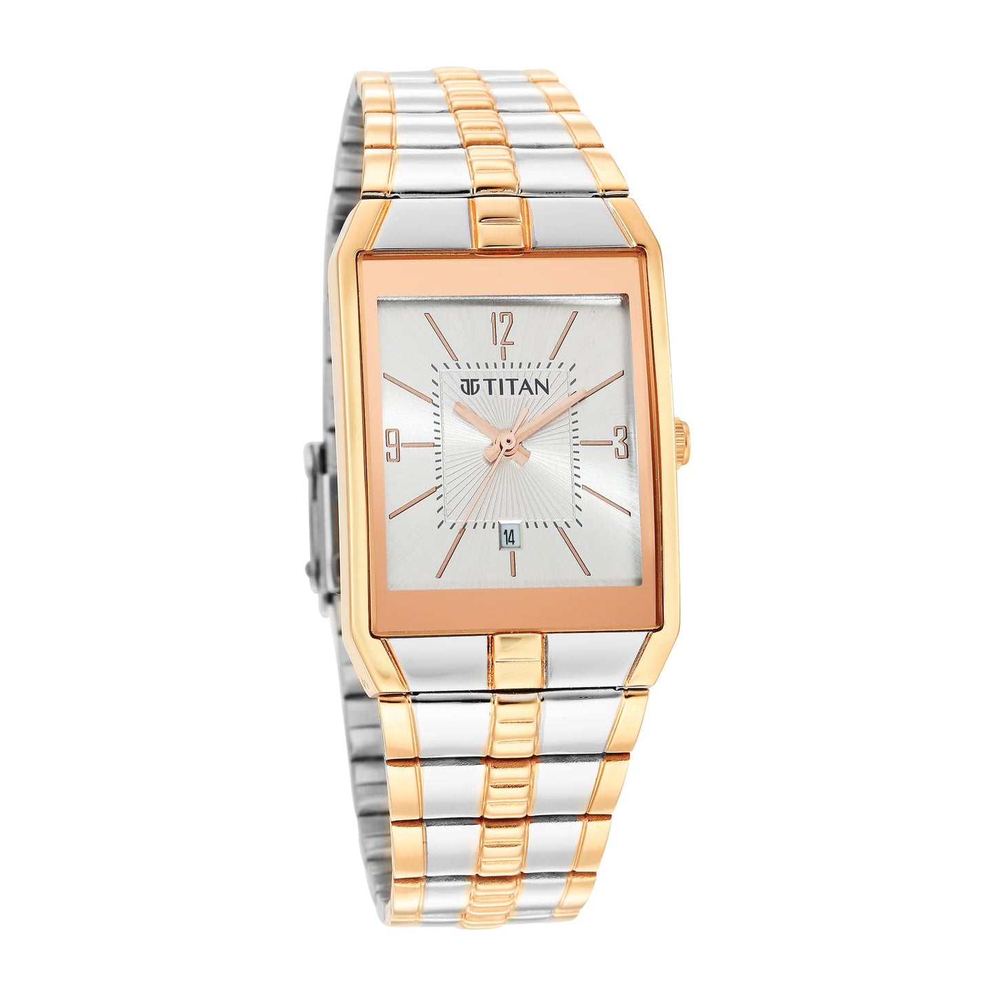 Titan Silver White Dial Analog Watch for Men-NR9151KM01