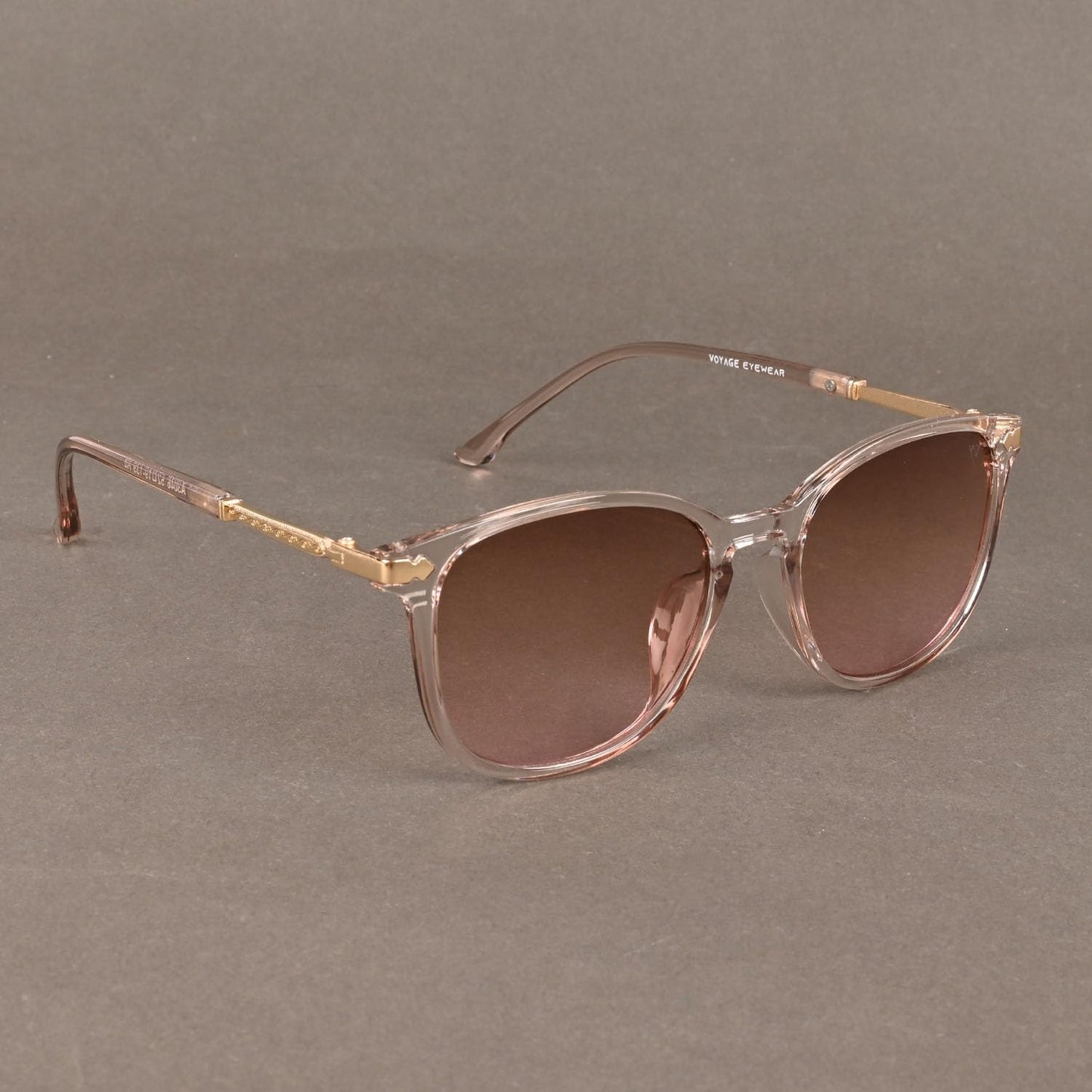 Voyage UV Protected Rectangular Women Sunglasses - (A3046MG3181 | Brown & Pink Lens | Black Frame)