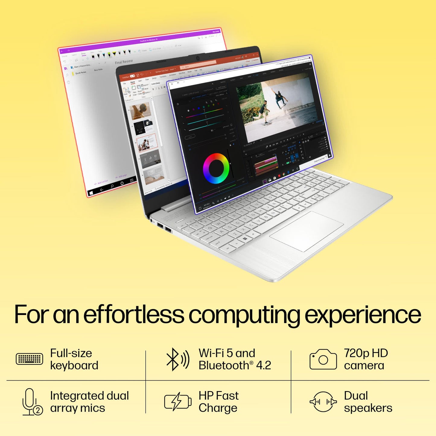 HP Laptop 15s, AMD Ryzen 5 5500U, 15.6-inch (39.6 cm), FHD, 8GB DDR4, 512GB SSD, AMD Radeon Graphics, Thin & Light, Dual Speakers (Win 11, MSO 2019, Silver, 1.69 kg), eq2144AU