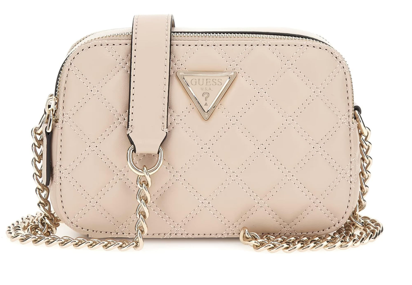Guess Women's Light Beige Textured Crossbody Bag| Ladies Purse Handbags | Gift For Ladies