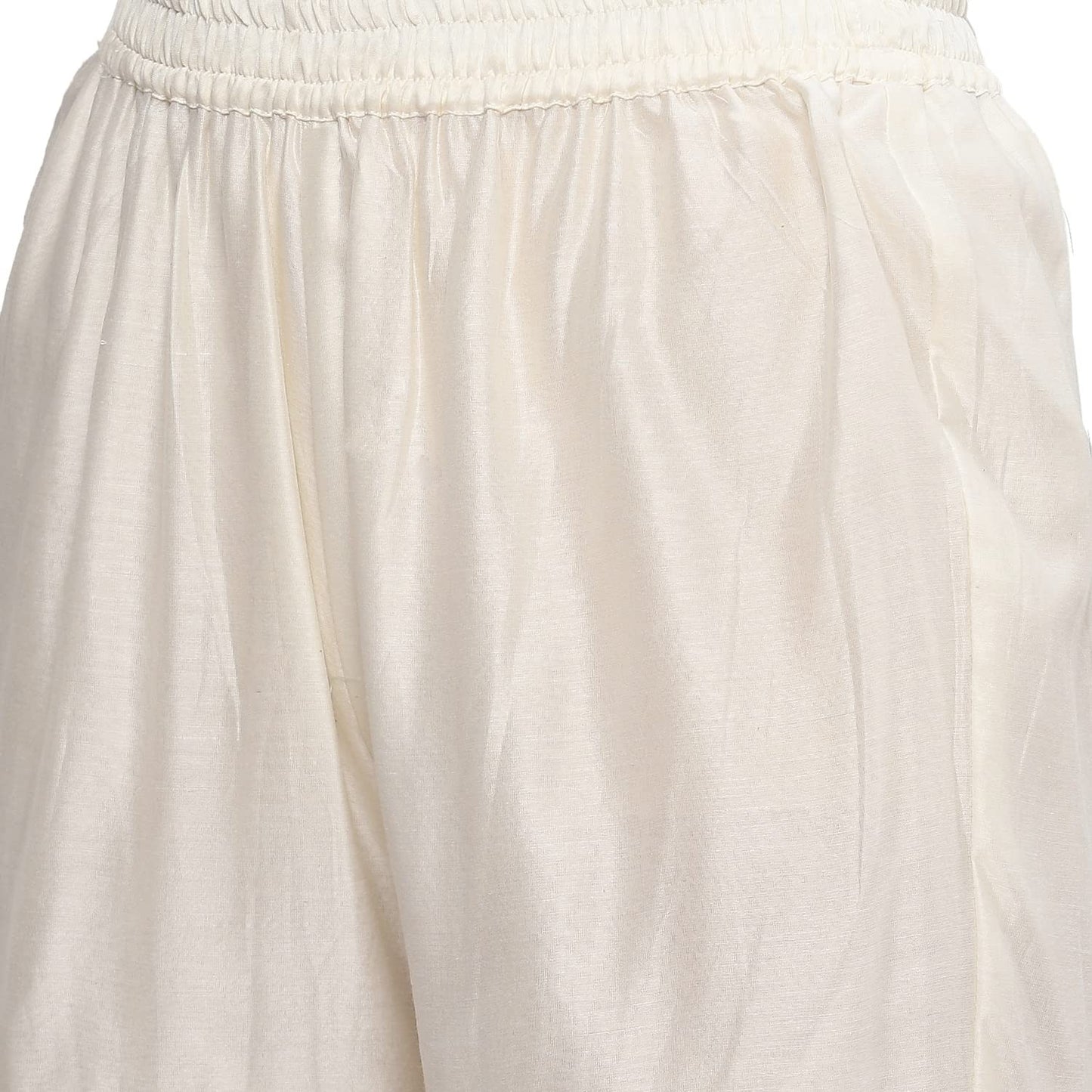 BIBA WOMEN EMBROIDERY RELAXED SALWAR KURTA DUPATTA(SKDKIRAN8471_OWHT/BLUSH PNK_32)