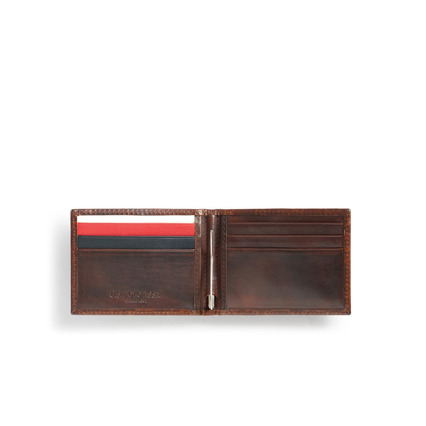 U.S. POLO ASSN. Volos Dk. Brown Leather Wallet for Men