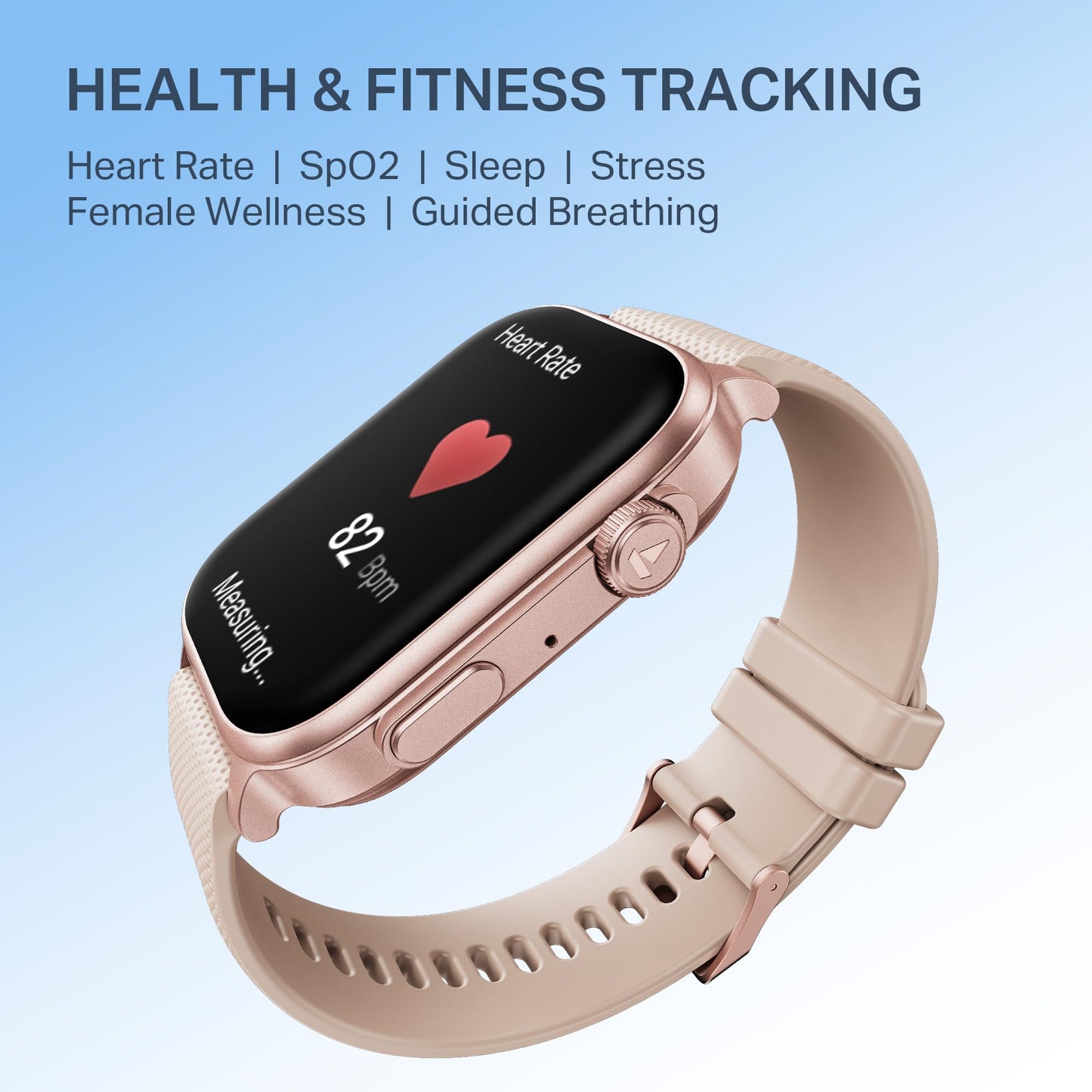 boAt New Launch Storm Infinity Max, 20 Days MAXIMUM Battery, Biggest Battery Capacity Ever! 2.01" (5.1cm)Display, Functional Crown, AI Nudges, BT Calling, Smart Watch for Men & Women (Cherry Blossom)