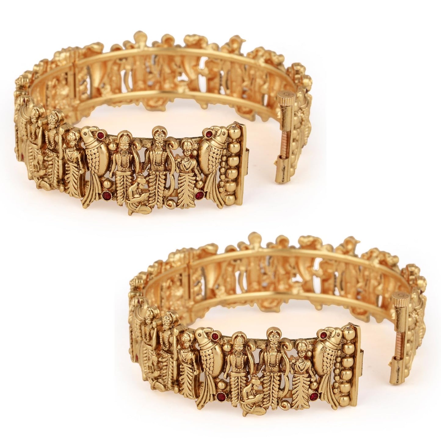 Shining Diva Fashion Latest Stylish Design Traditional Gold Plated Bracelet Bangles for Women (15871b_2.6)