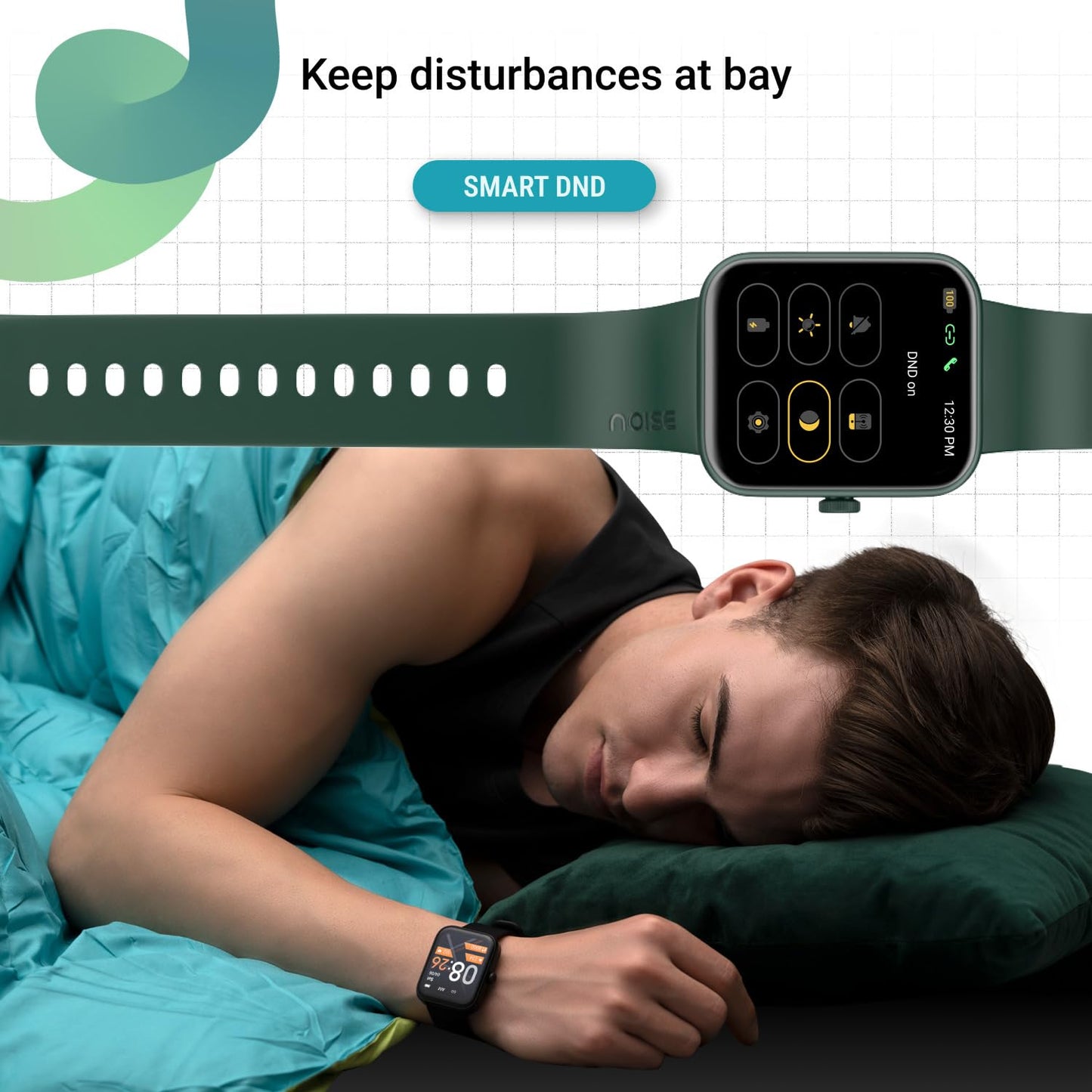 Noise ColorFit Loop Smartwatch - Olive Green