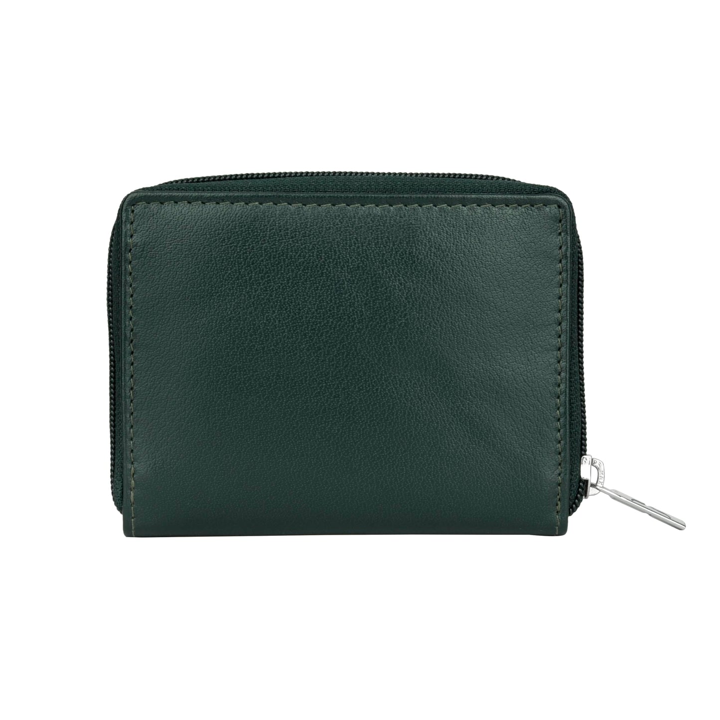 URBAN FOREST Claire Aniline Green Leather Wallet for Women