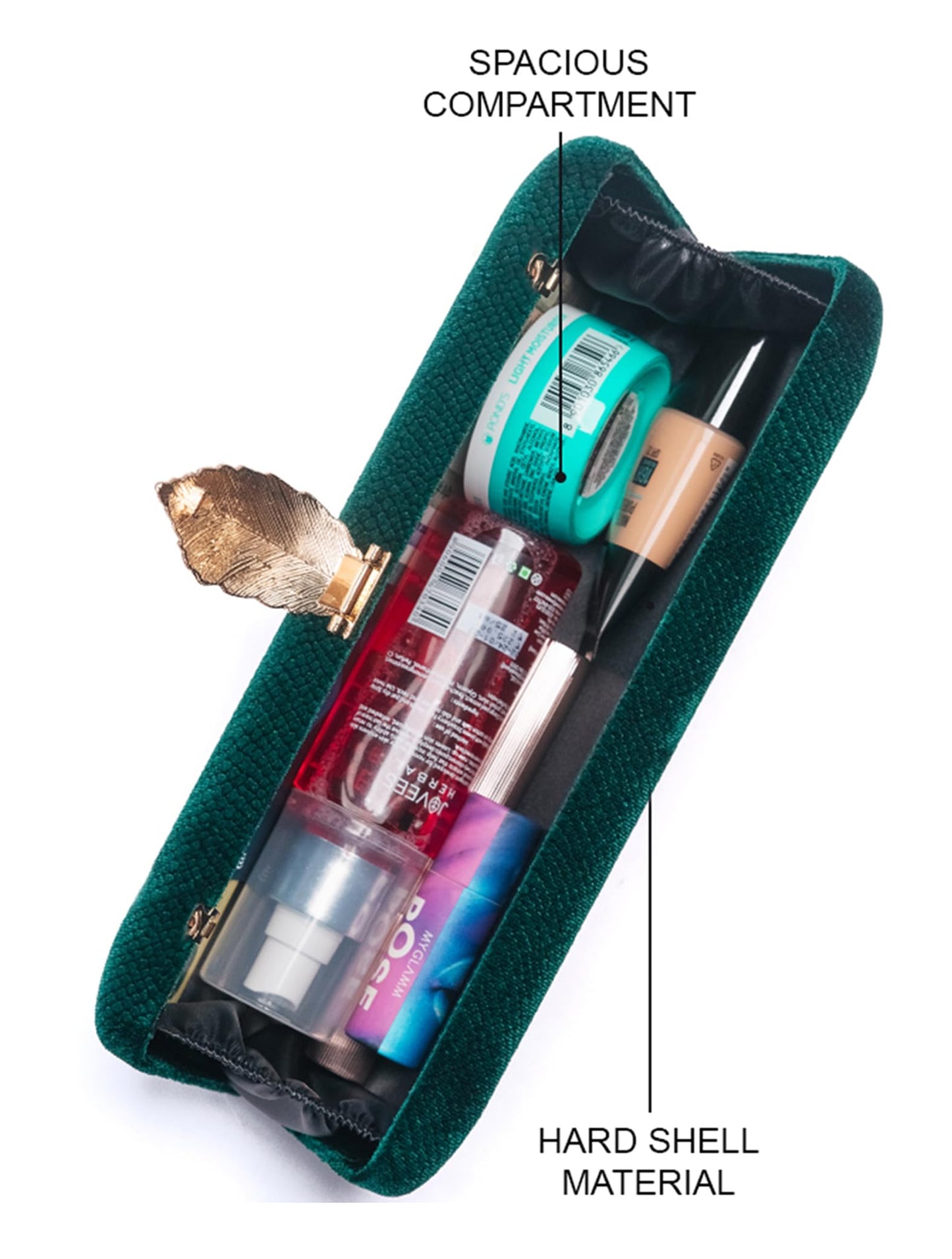 INOVERA (LABEL) Clutch Bags for Women, Girls - Ladies Stylish Evening Party Hand Clutches - Wedding Bridal Purse - Crossbody Sling Bag with Chain Strap (Green) (Green)