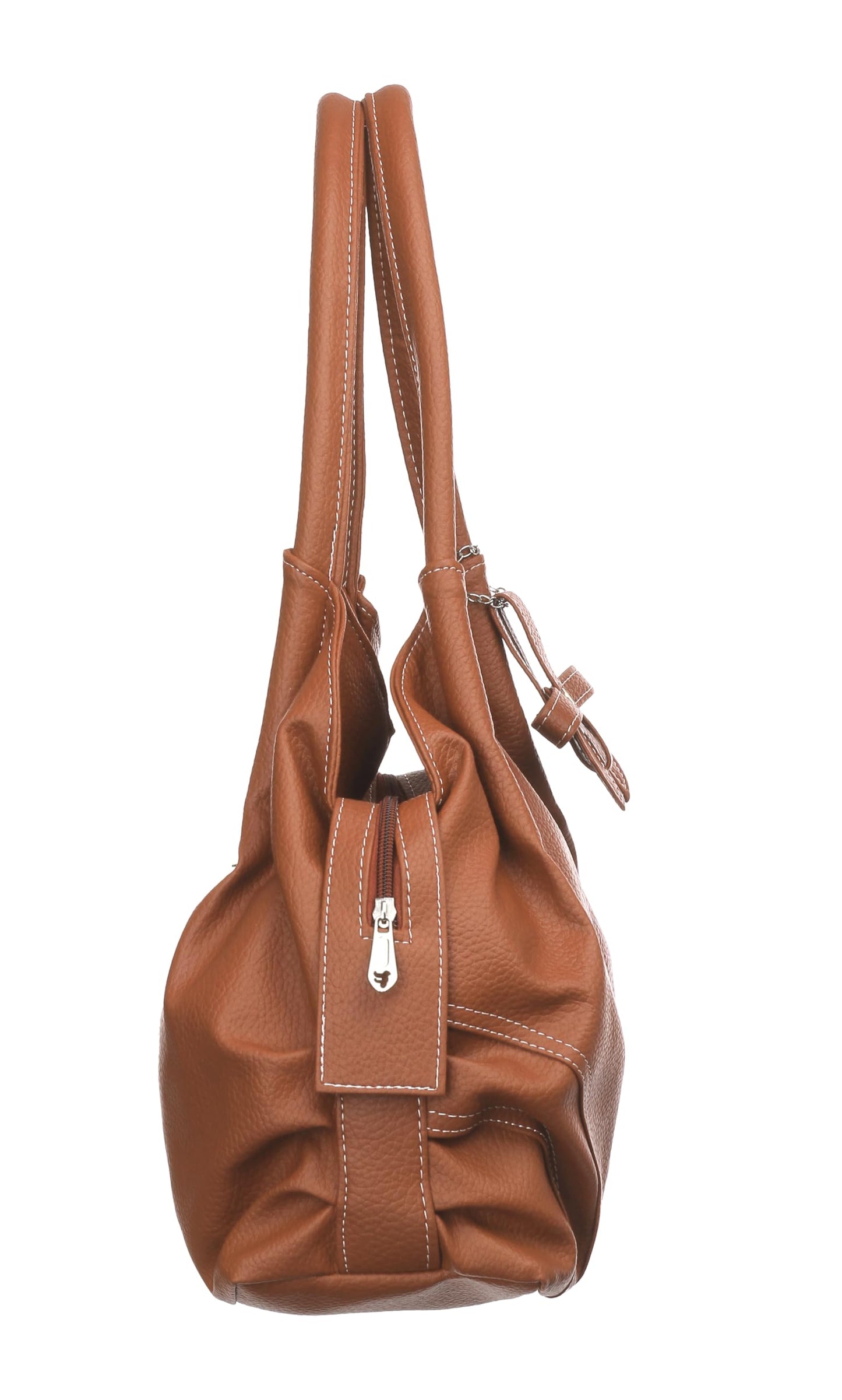 Fostelo Women's Style Diva Satchel Tote Handbag for Women | Tote Bag for Work | Ladies Purse | Stylish Shoulder Bag | Gift For Women | Tan