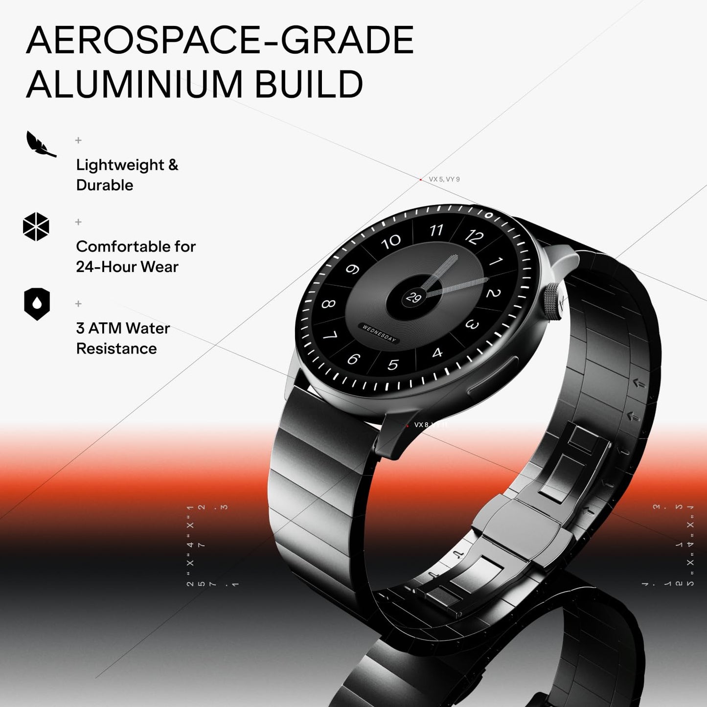 Boat Valour Watch 1 R, AI Smart Habit Builder, 1.43" 3D Immersive AMOLED Display, 1000 nits, Light-Weight Aluminium Build 3 ATM, 10 Days Battery Life, Smart Watches for Man (Steel Black)