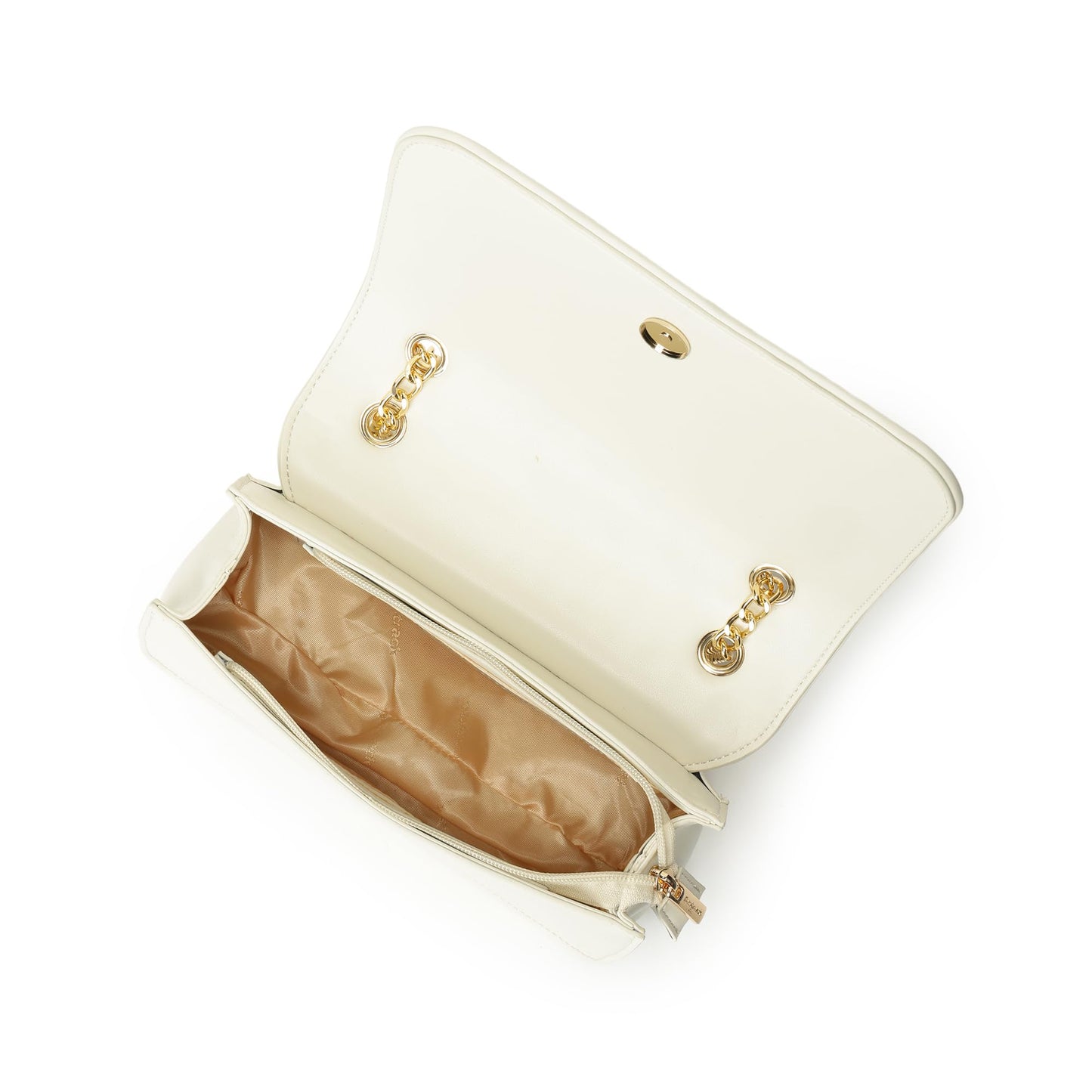 Fastrack QuiltGrid Shoulder Bag | Faux-Leather Women’s Handbag | Diamond Quilted Design | Adjustable Chain Strap | Zipper & Magnetic Closure | Gold-Finish Hardware