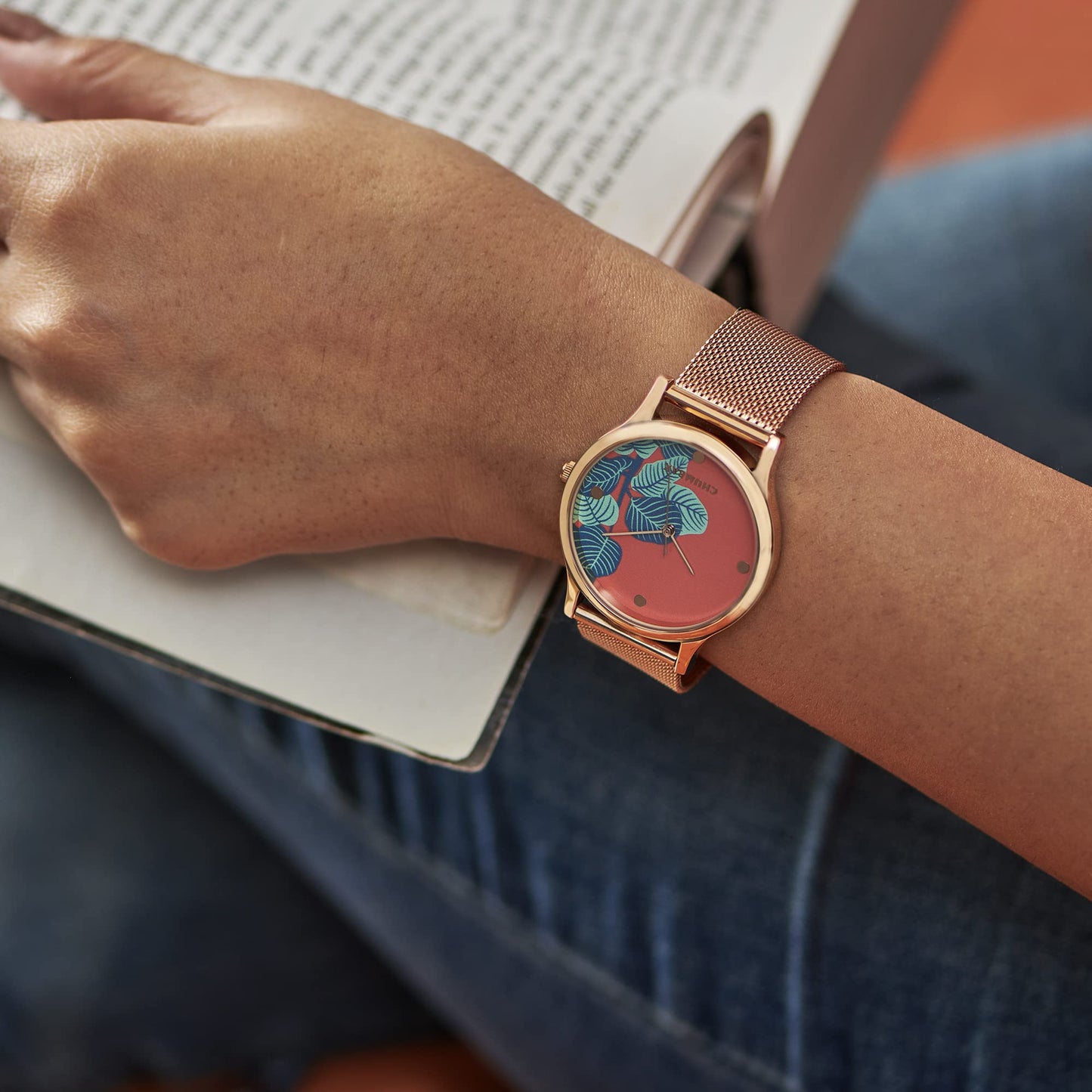 TEAL BY CHUMBAK Round Dial Analog Hand Watch for Women, Gifts for Women/Girls/Ladies, Stylish Fashion Watch for Casual/Work