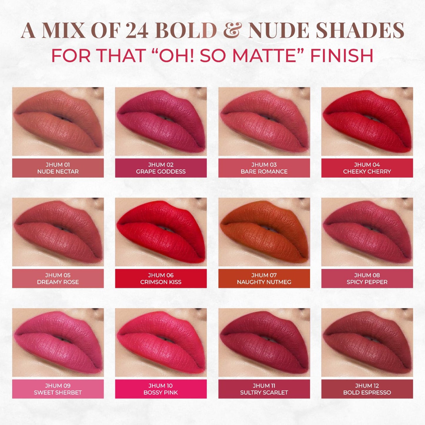 Just Herbs Ultra Matte Bullet Lipstick Nourishing Non Drying and Long Stay Lipsticks for Women 4 g (Naughty Nutmeg)