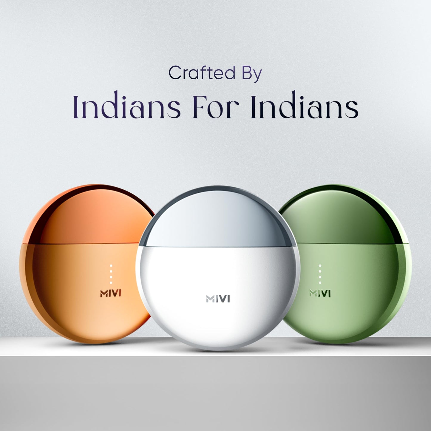 Mivi DuoPods i5 True Wireless Earbuds, High-end Metallic Finish, 13mm Rich Bass Drivers, 50 Hrs, Low Latency, Instant Charging, IPX 4.0, AI-ENC, Made in India