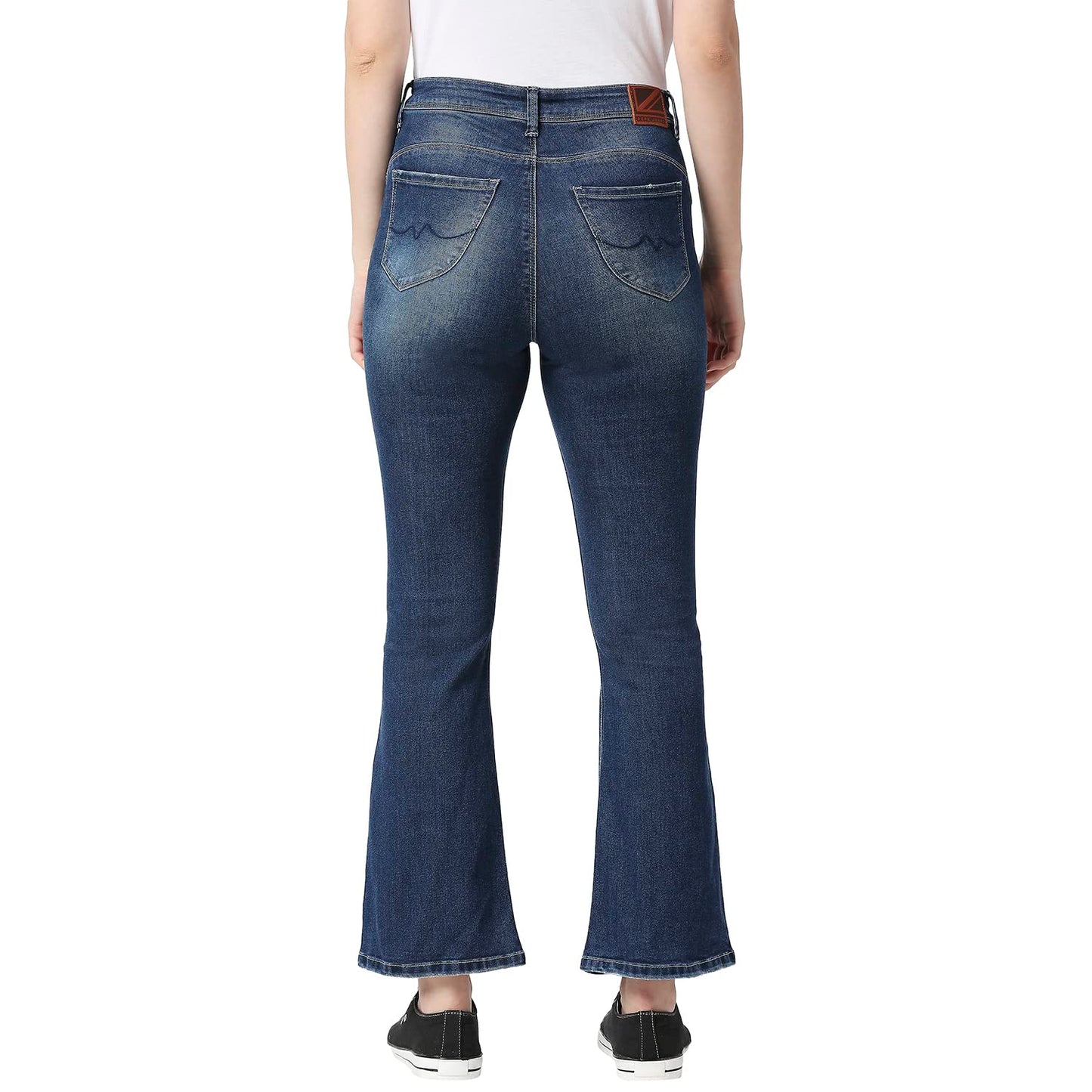 Pepe Jeans Women's High Rise Bootcut Fit Jeans Dark Used