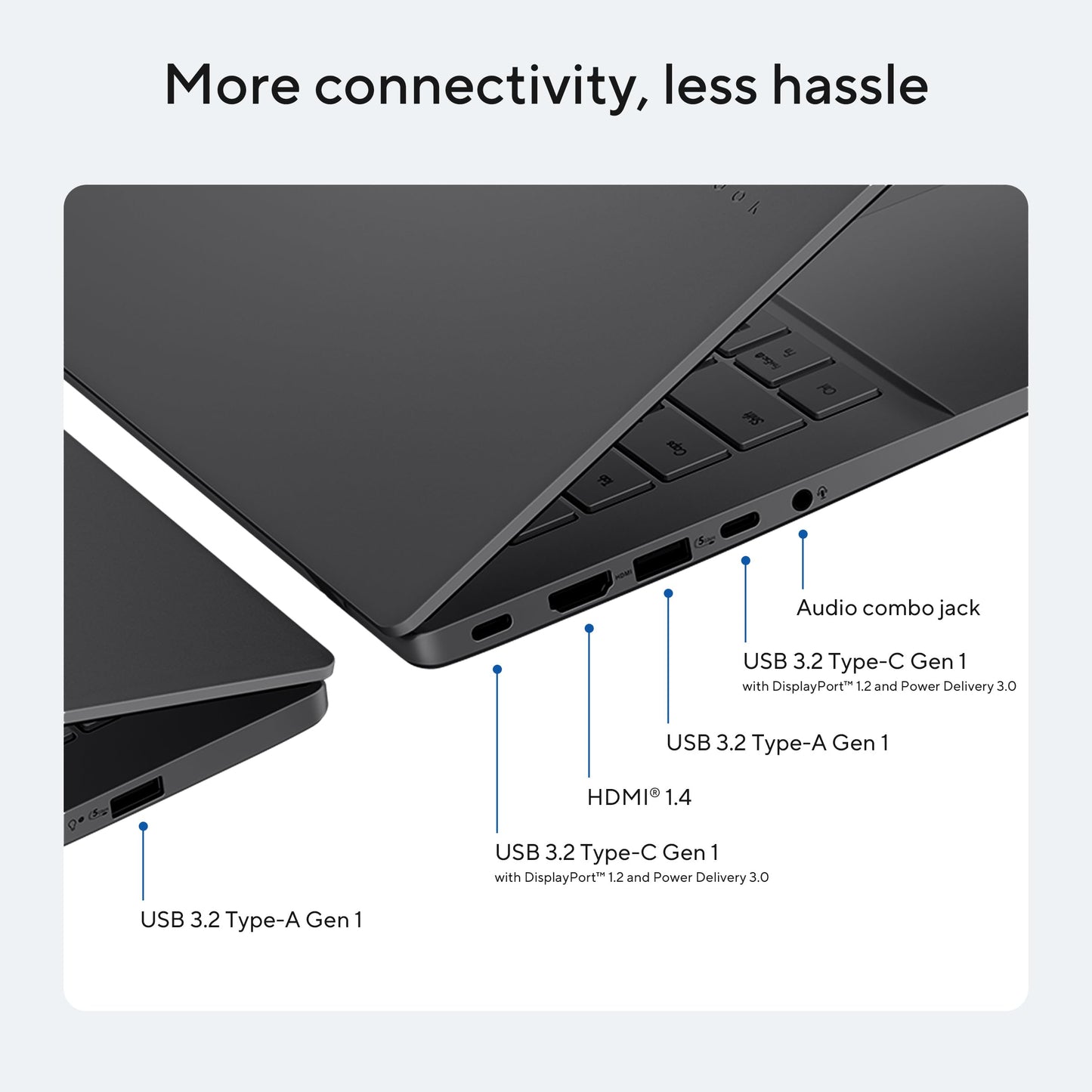 ASUS Vivobook S14, Intel Core Ultra 7 255H, Metallic Design Laptop(Intel iGPU/16GB RAM/512GB SSD/FHD+/14"/60Hz/Windows 11/M365 Basic (1Year)*/Office Home 2024/Matte Gray/1.4 Kg) S3407CA-LY083WS