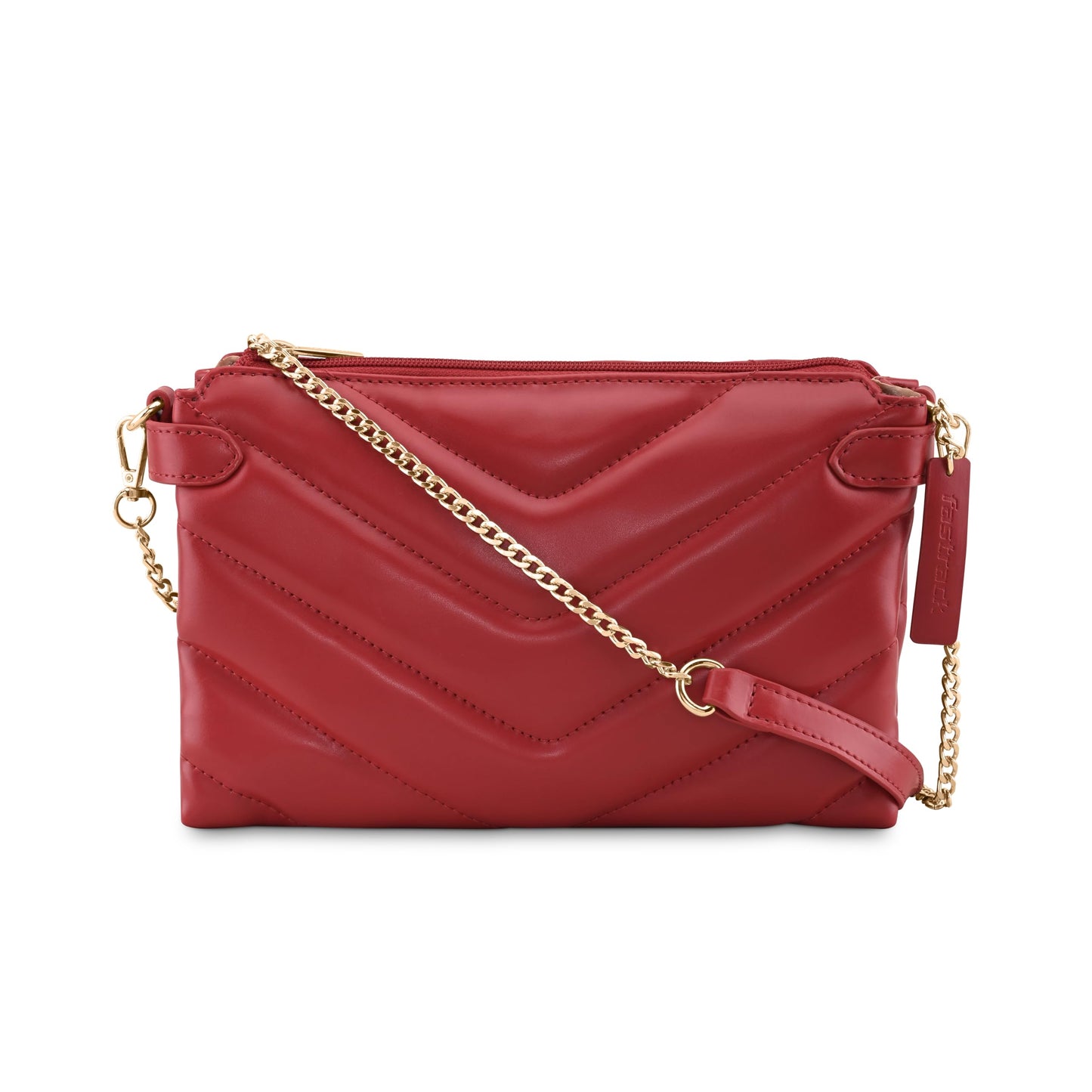Fastrack Quilted Arm Candy Bag | Detachable Straps with Metallic Detailing Sling Bag for Women, Girls and Ladies