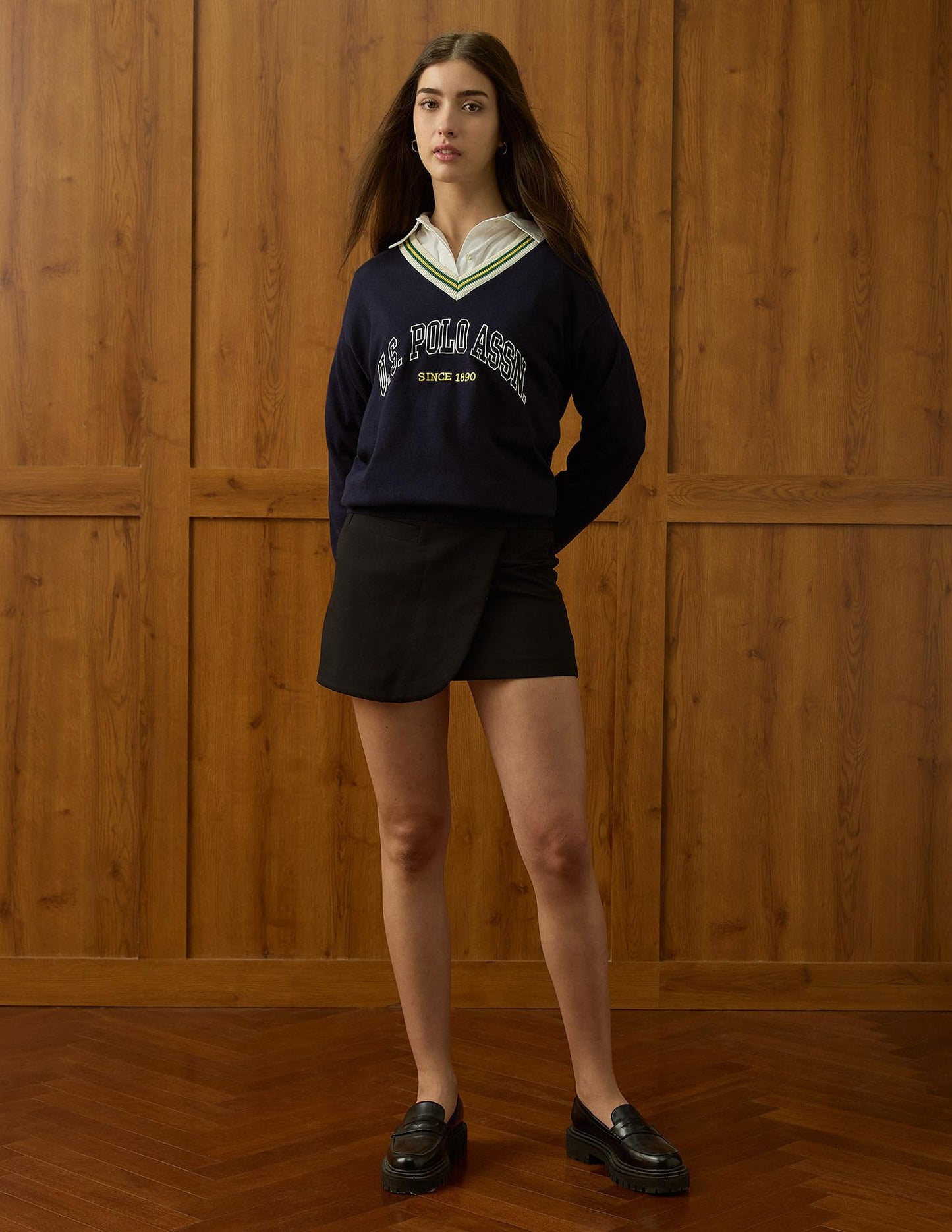 U.S. Polo ASSN. Women's Cotton Casual Sweater (UWAW25SWE196