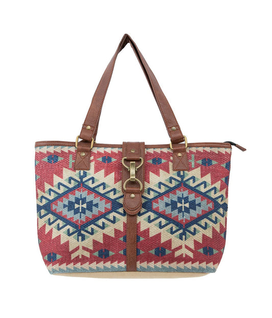 Mona B Women Canvas Tote Bag | Shoulder Bag | Hand Bag For Shopping, Travel And, Grocery (Metro, Medium), Multicolour