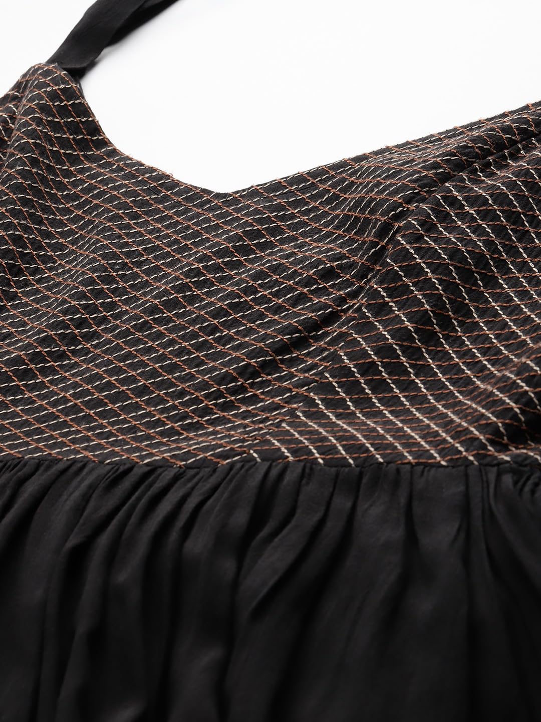 Ritu Kumar Black Flowret Dress with Shrug