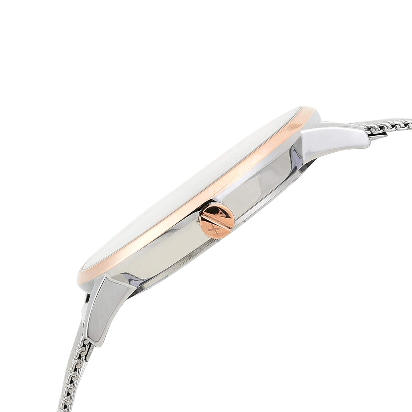 Armani Exchange Stainless Steel Lola Analog Silver Dial Women Watch-Ax5537, Silver Band