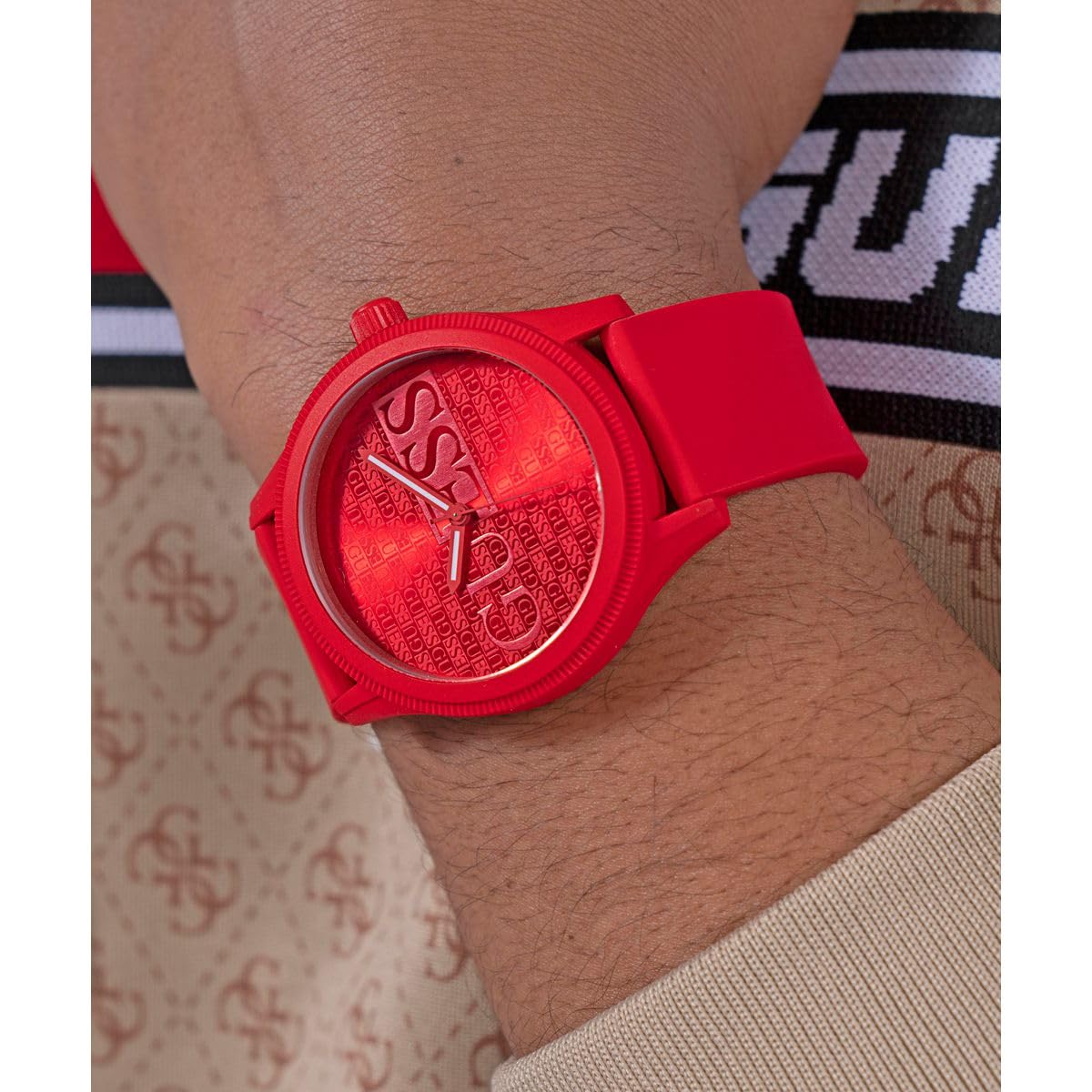 Guess Watches Analog Red Dial Men's Watch-GW0780G2