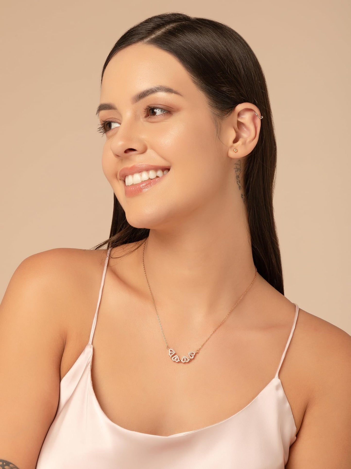 SALTY Anti Tarnish Love Gift Box | Necklace & Ring Jewellery Set for Women | Latest Stylish Minimal Jewelry Sets | Modern Design Aesthetic Accessories | Ideal for Gifting