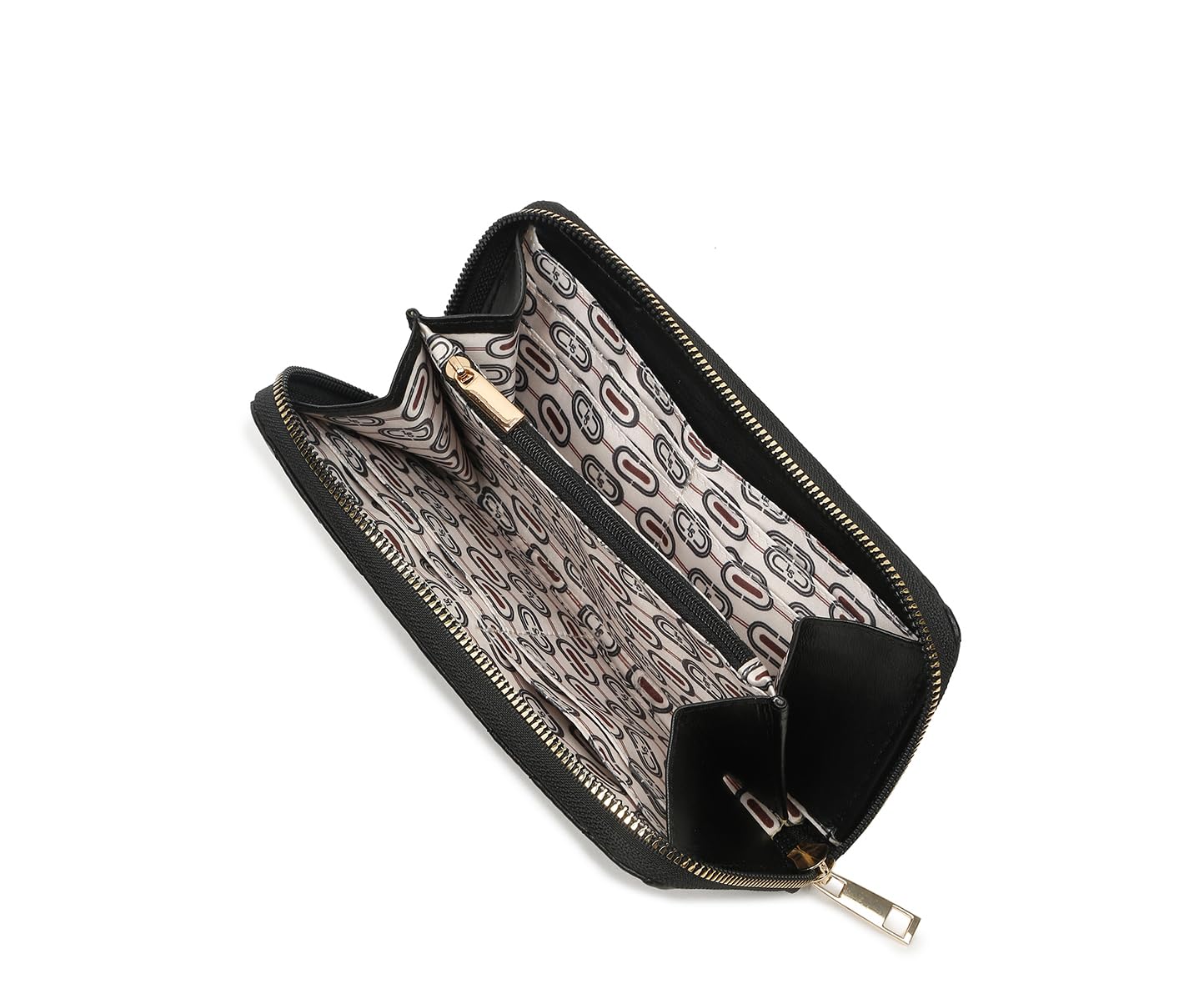 LOUIS STITCH Stylish Black Zipper Purse, for Women | Multi Pocket Ladies Clutch Hand Purse, LS-LDB-WL110-CLSTCUJB-100