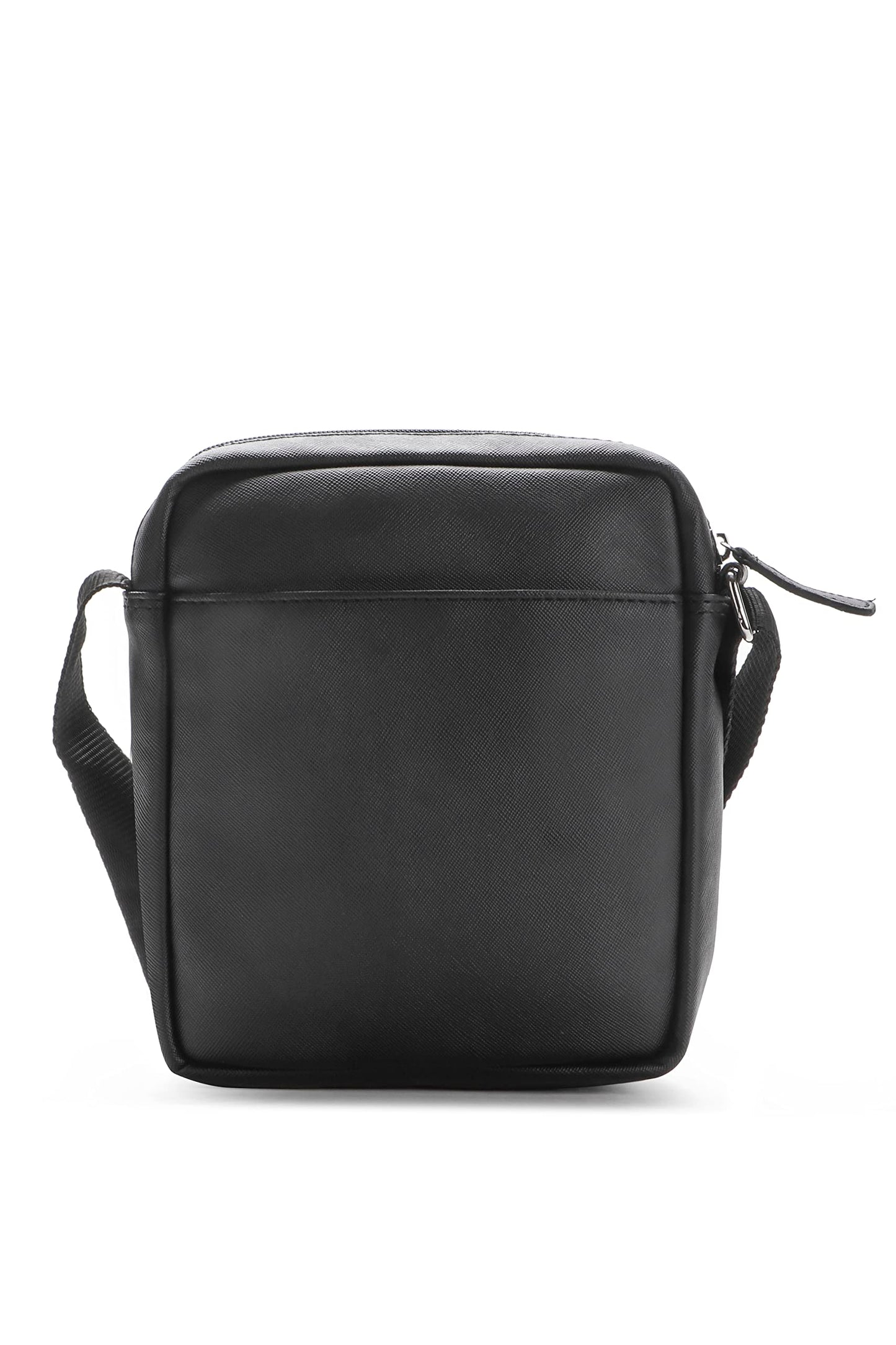 Cross Sling Crossbody Bag One Side Travel Messenger Multipurpose Genuine Leather Tablet Bag for Men And Women Office Business Outdoor Daily use with Adjustable Shoulder Strap - Black