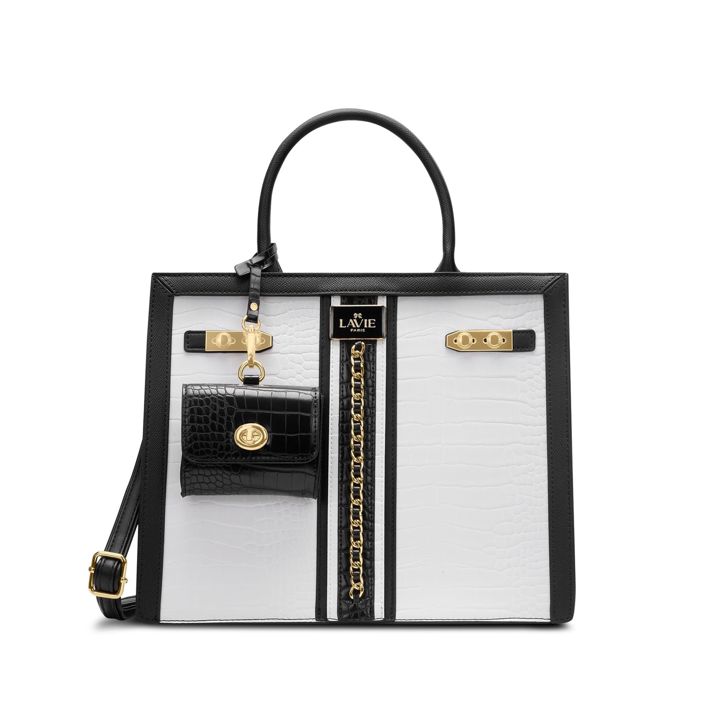 LAVIE PARIS Women's Louvre Chain Satchel Bag | Satchel Handbag for Work | Ladies Purse | Stylish Shoulder Bag | Gift for Women