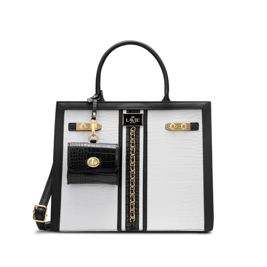 LAVIE PARIS Women's Louvre Chain Satchel Bag | Satchel Handbag for Work | Ladies Purse | Stylish Shoulder Bag | Gift for Women
