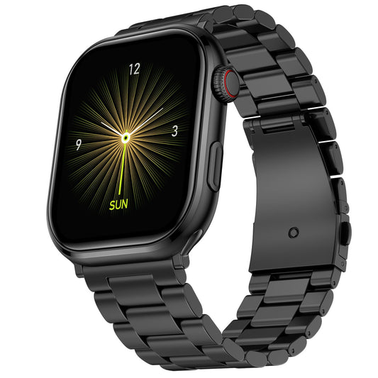 Fire-Boltt Brillia Pro Smart Watch with 51.3mm (2.02 inch) AMOLED Display, Bluetooth Calling, SpO2, Heart Rate Monitoring, 120+ Sports Modes, IP67 Waterproof, Long Battery Life (Black Chain)