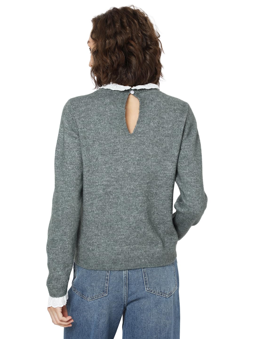 VERO MODA Women's Polyester Blend Casual Pullover Sweater