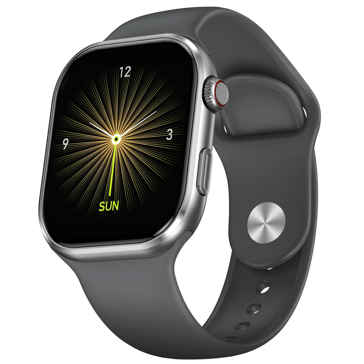 Fire-Boltt Brillia Smart Watch 2.02” AMOLED Display, Bluetooth Calling, SpO2, Heart Rate Monitor, 120+ Sports Modes, Fitness Tracker, Voice Assistant, Smart Watch for Man & Women– Grey