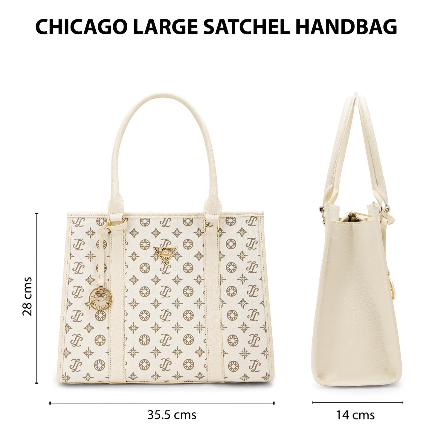 Lavie Signature Women's Chicago Satchel Handbag for Women | Satchel Bag for Work | Ladies purse | Stylish Shoulder Bag | Gift For Women