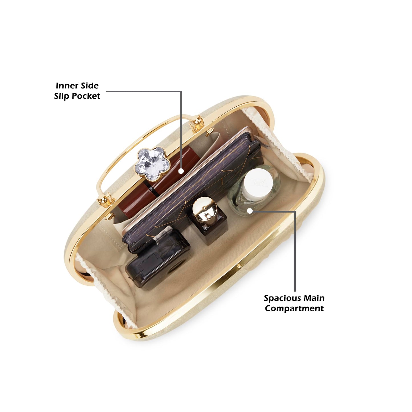 Lavie Women's Shaiz Oval Framed Clutch | Ladies purse | Gift For Girl, Women